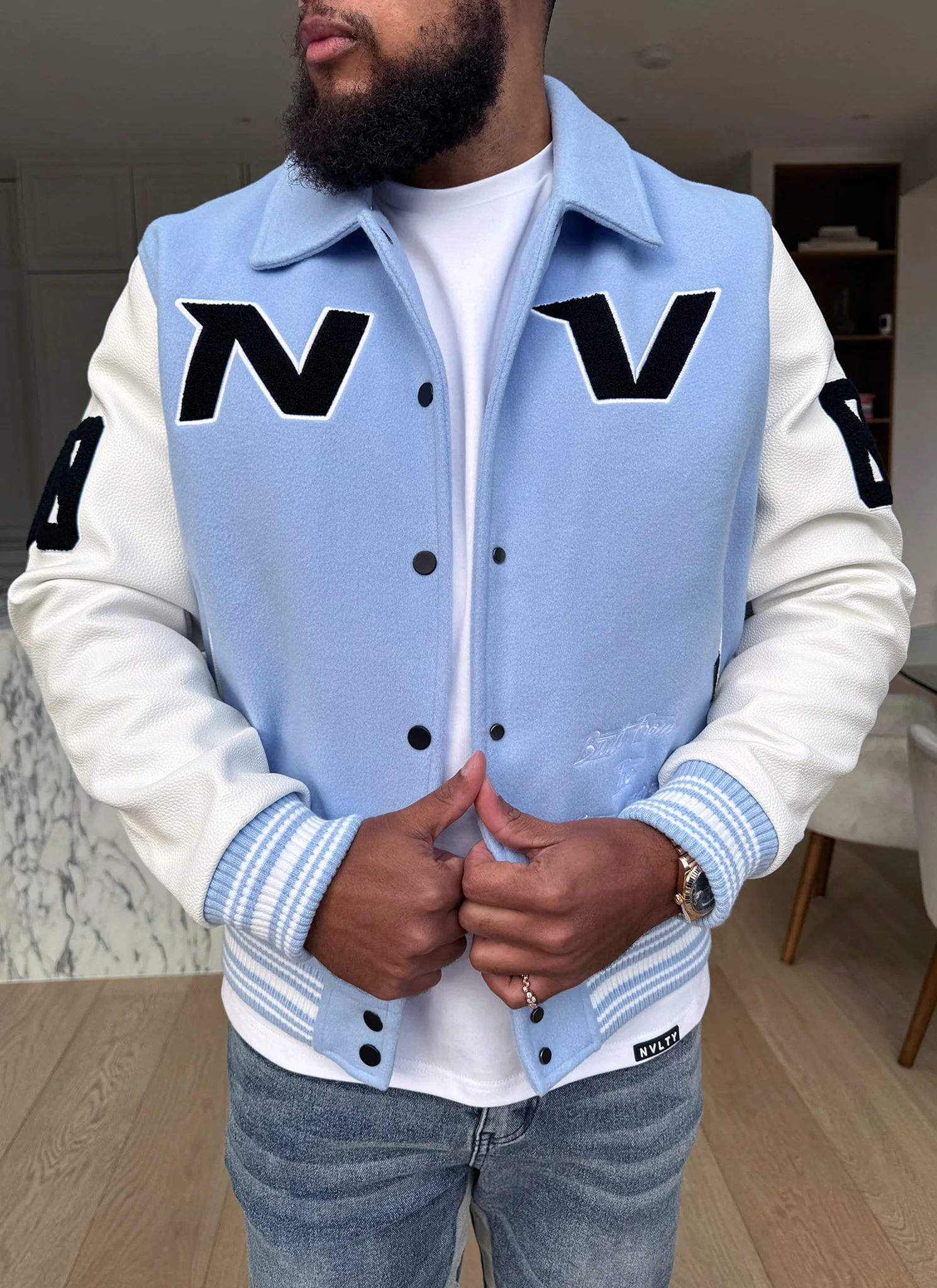 All Star Varsity Jacket - Baby Blue - Image 8