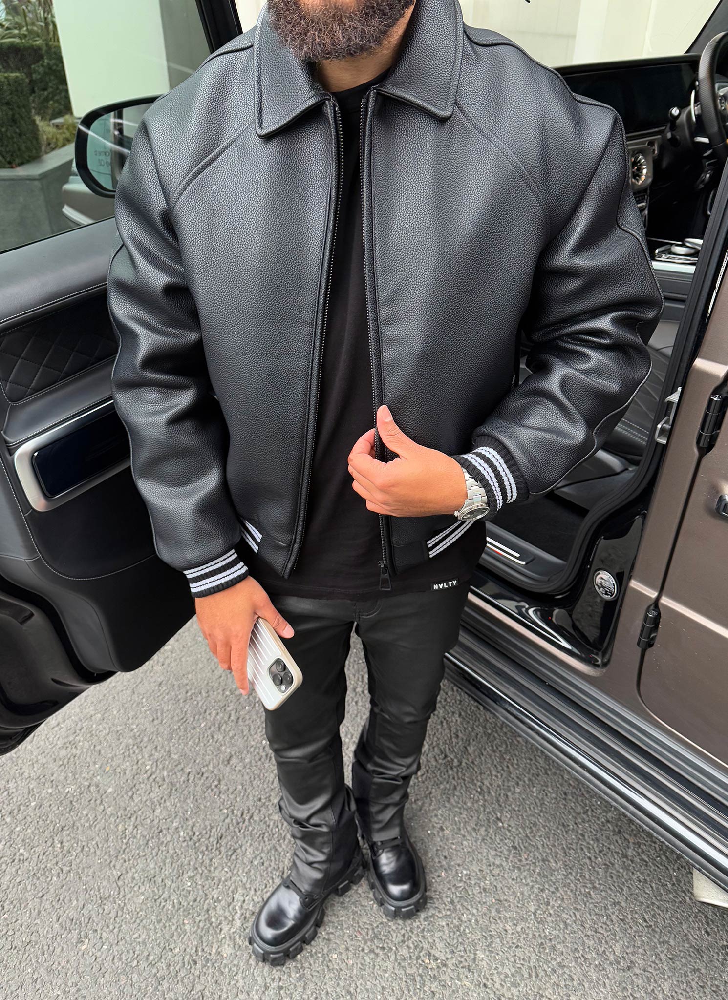 Aviator Jacket - Black - Image 10
