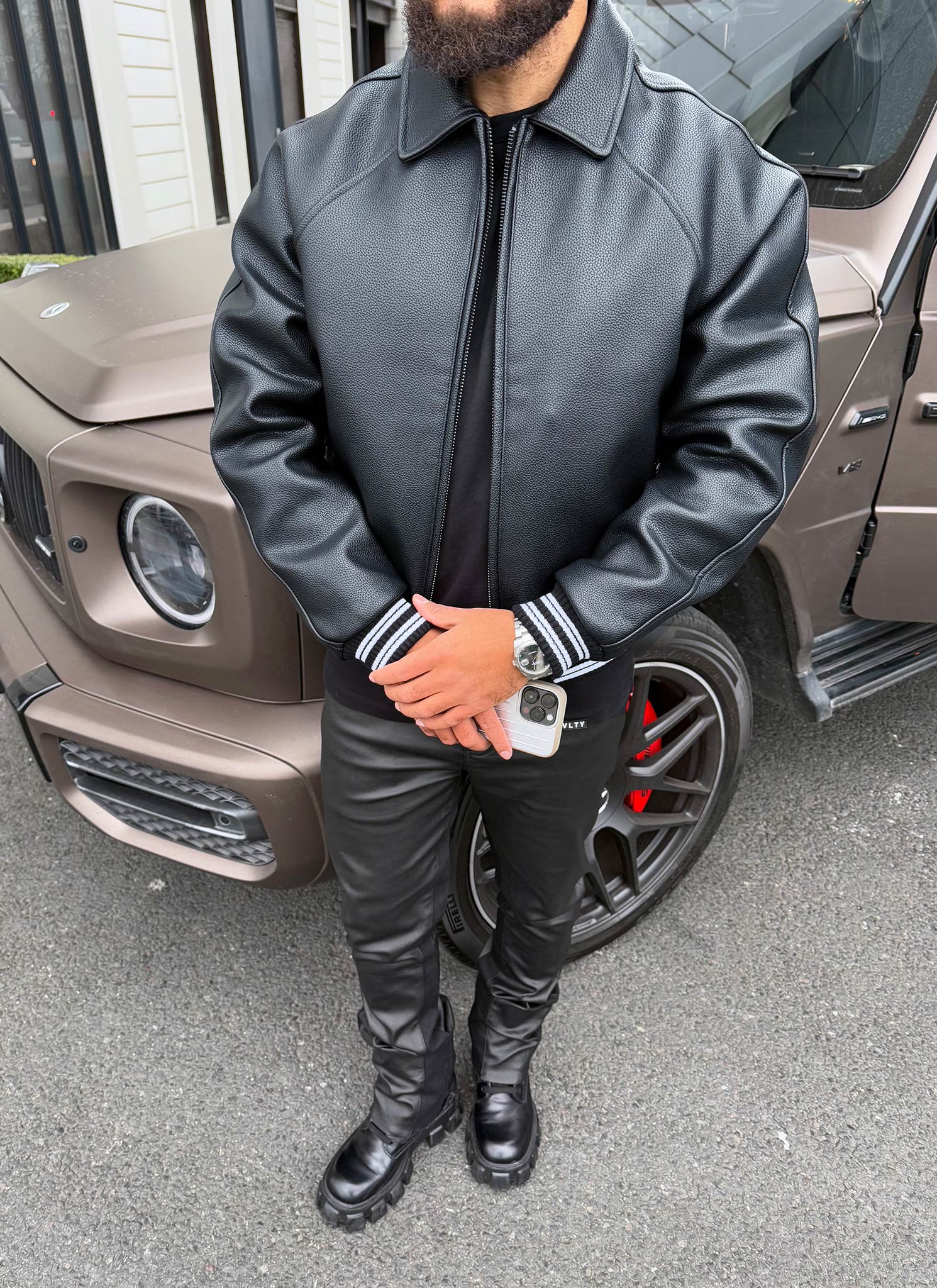 Aviator Jacket - Black - Image 5