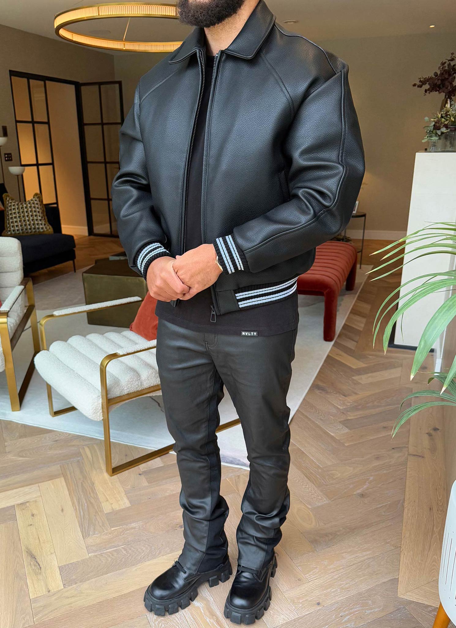 Aviator Jacket - Black - Image 6