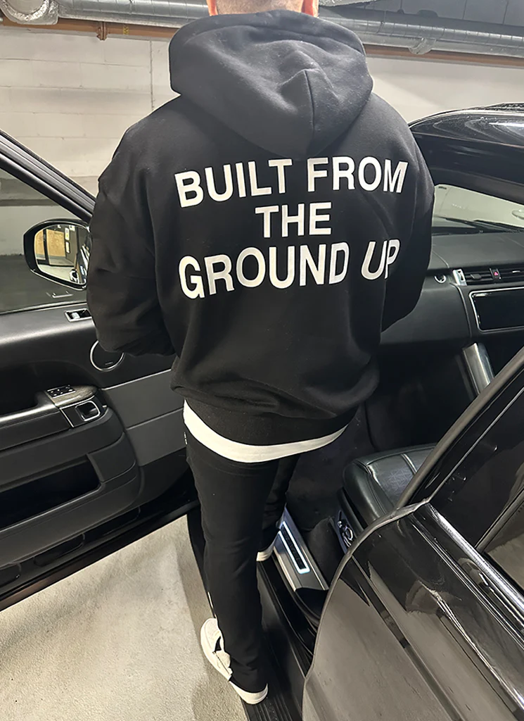 Built From The Ground Up Hoodie - Black - Image 6