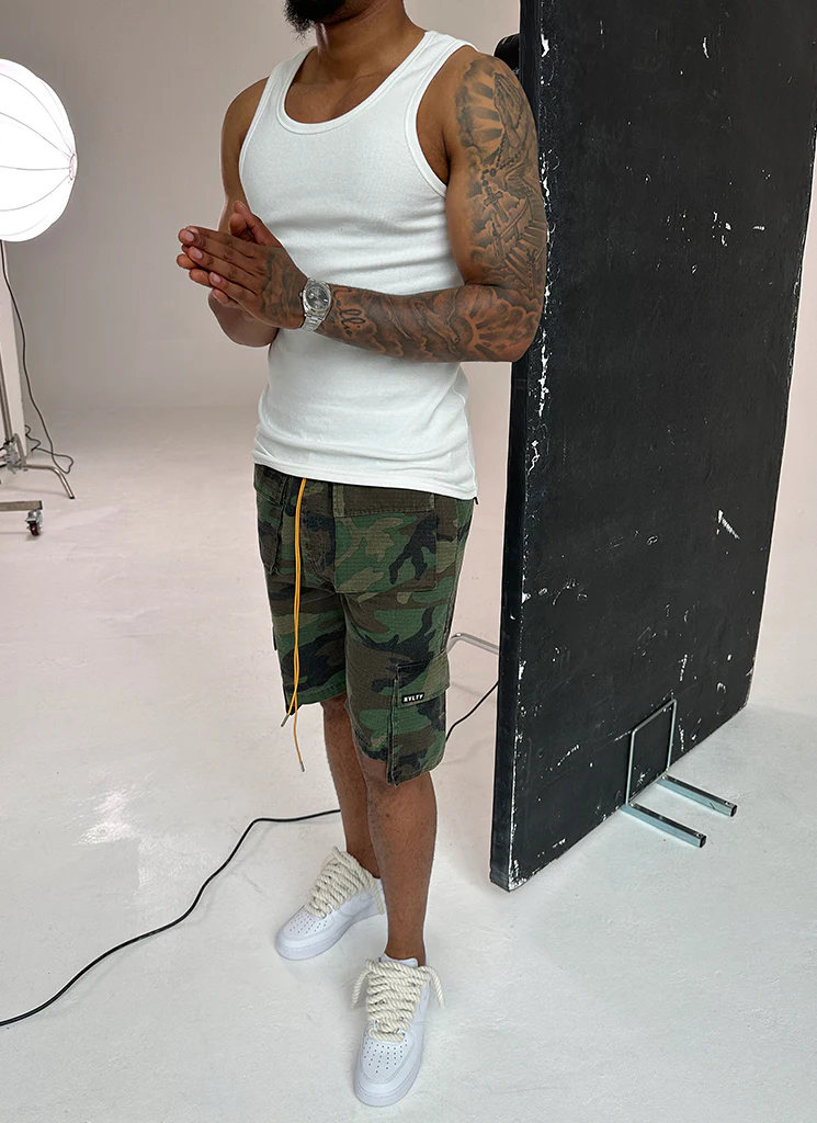 Essential Heavy Ribbed Vest - White - Image 3