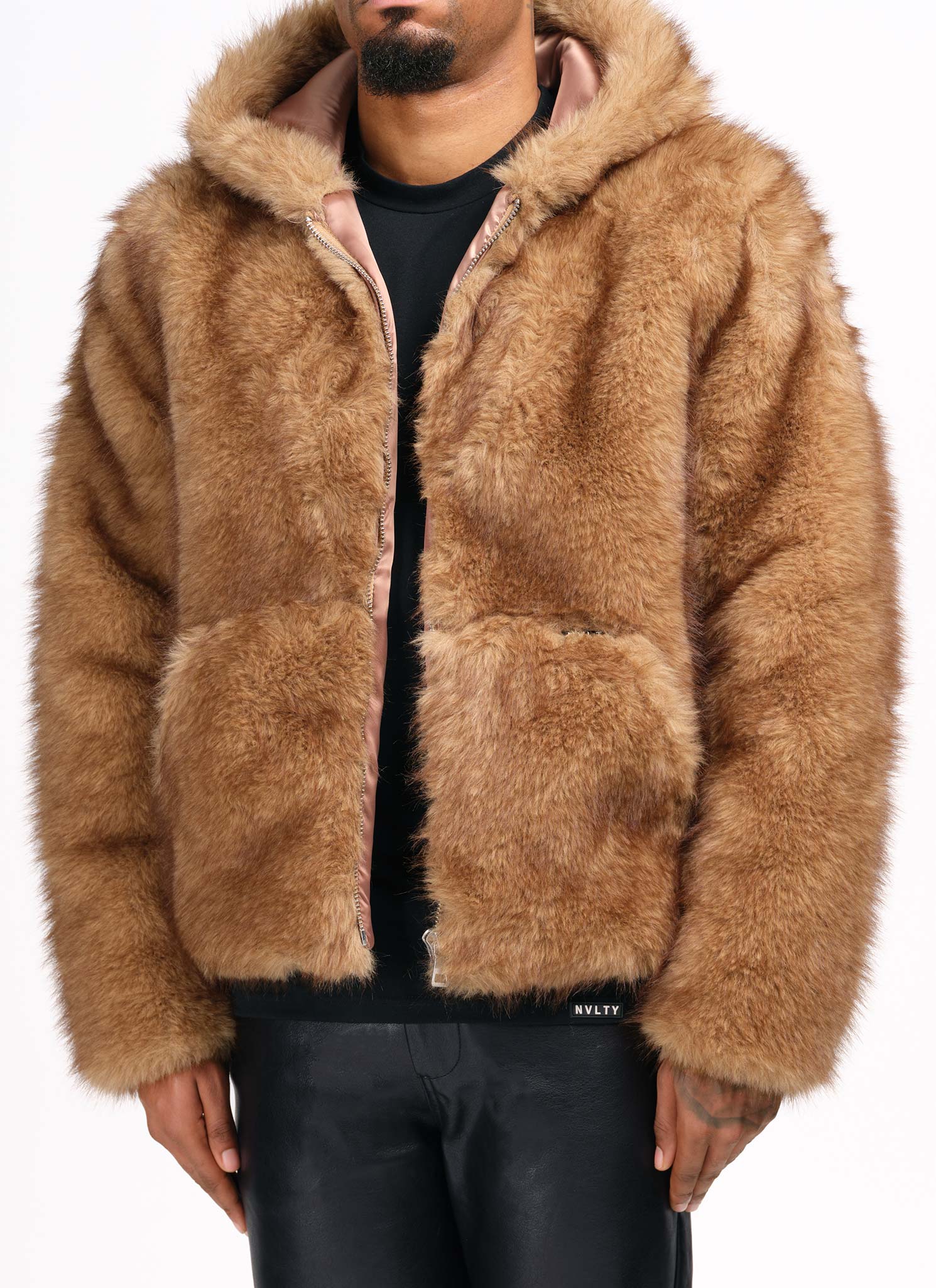 Fur Jacket - Brown - Image 3