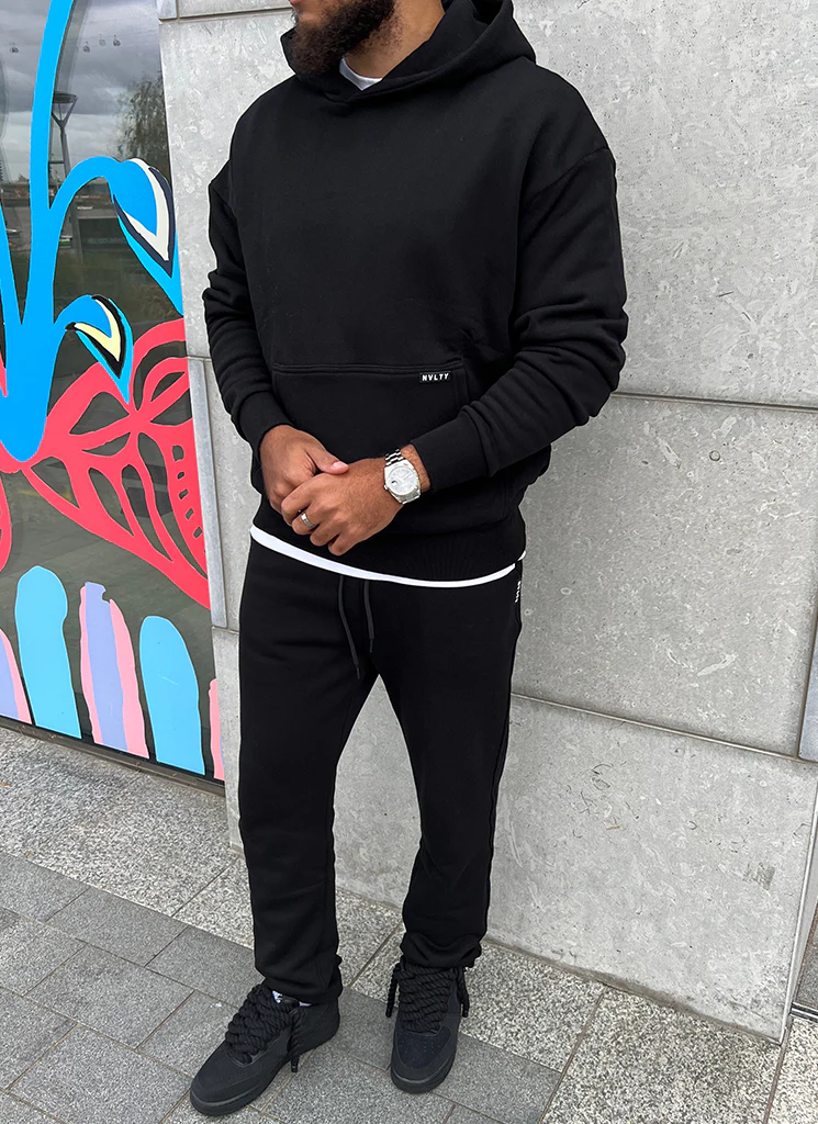 Heavyweight Essential Joggers - Black - Image 3