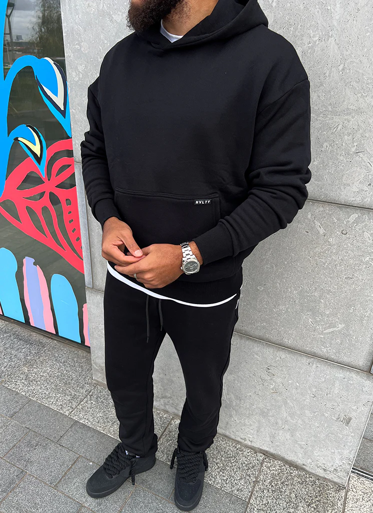 Heavyweight Essential Joggers - Black - Image 7