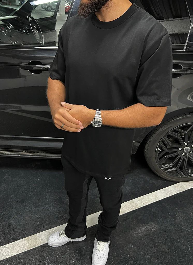 Heavyweight Essential T-Shirt - Black - Image 3