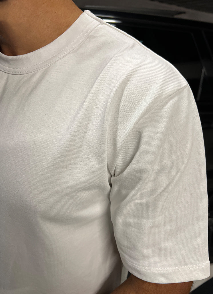 Heavyweight Essential T-Shirt - White - Image 4