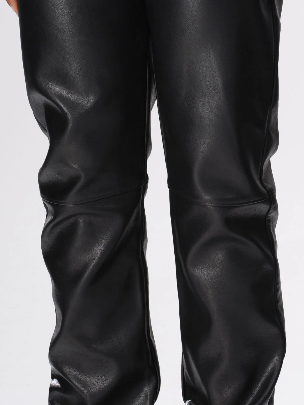 Heavyweight Leather Pants - Black - Image 5