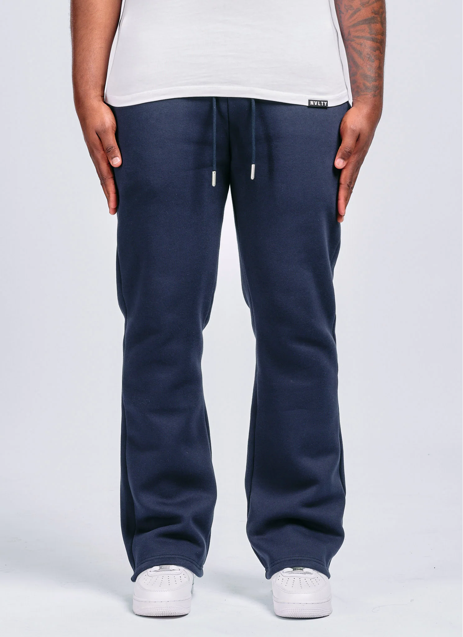 Heavyweight Luxe Flare Joggers - Navy