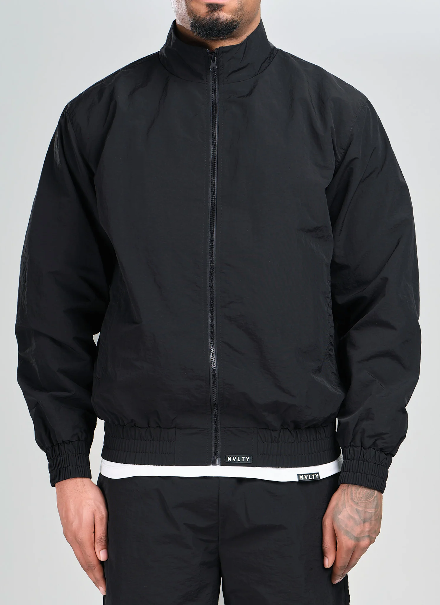 Heavyweight Shell Track Jacket - Black