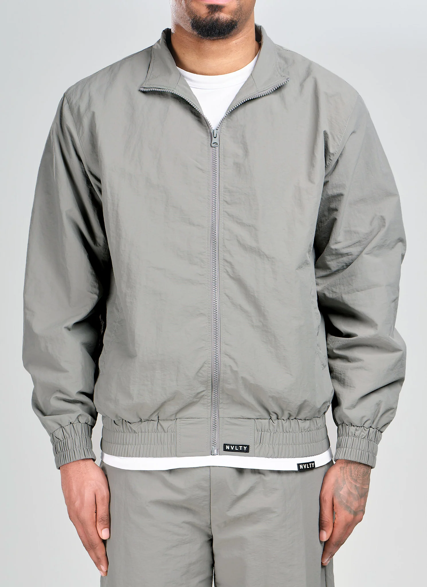 Heavyweight Shell Track Jacket - Grey - Image 5