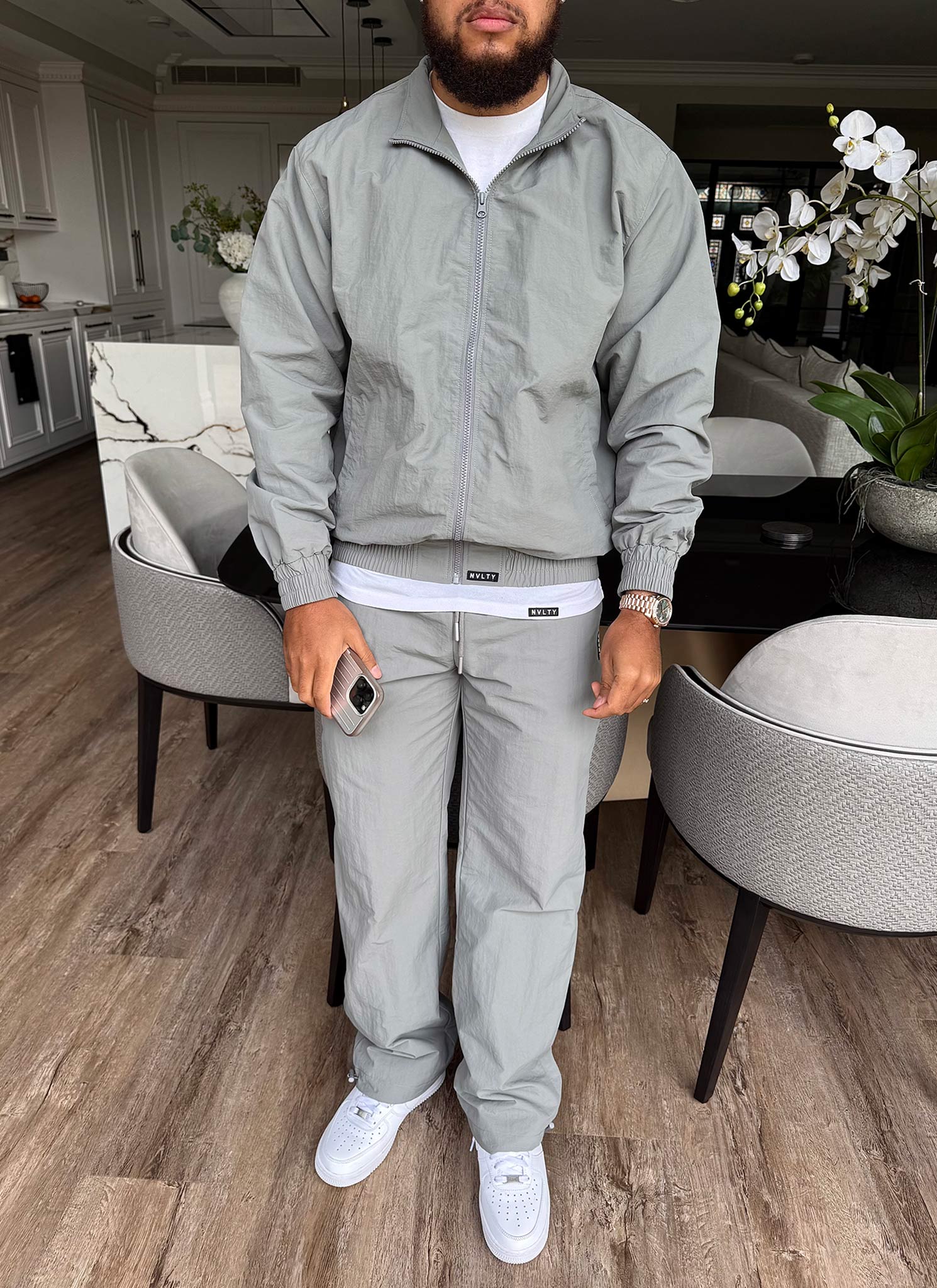 Heavyweight Shell Track Jacket - Grey - Image 7