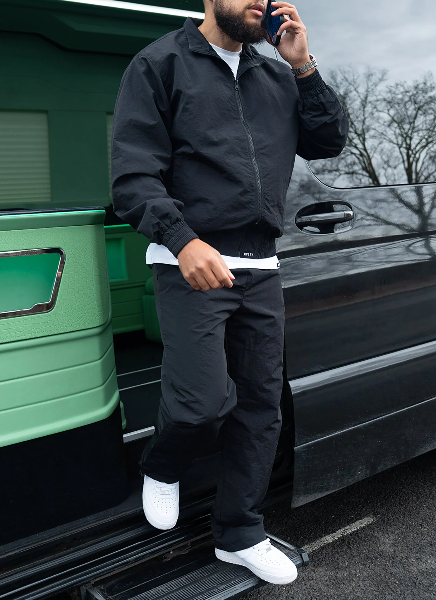 Heavyweight Shell Track Pants - Black - Image 5