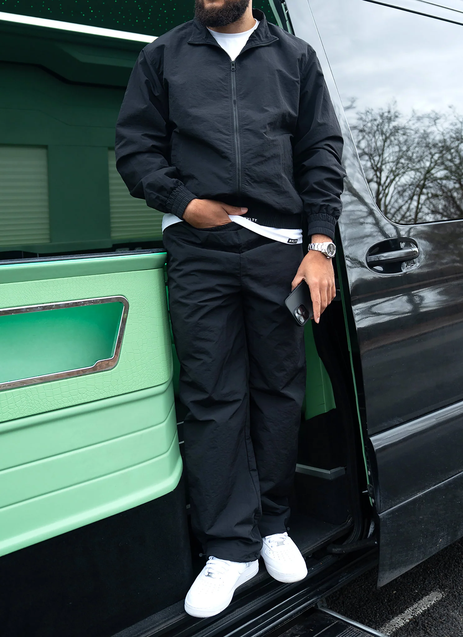Heavyweight Shell Track Pants - Black - Image 8