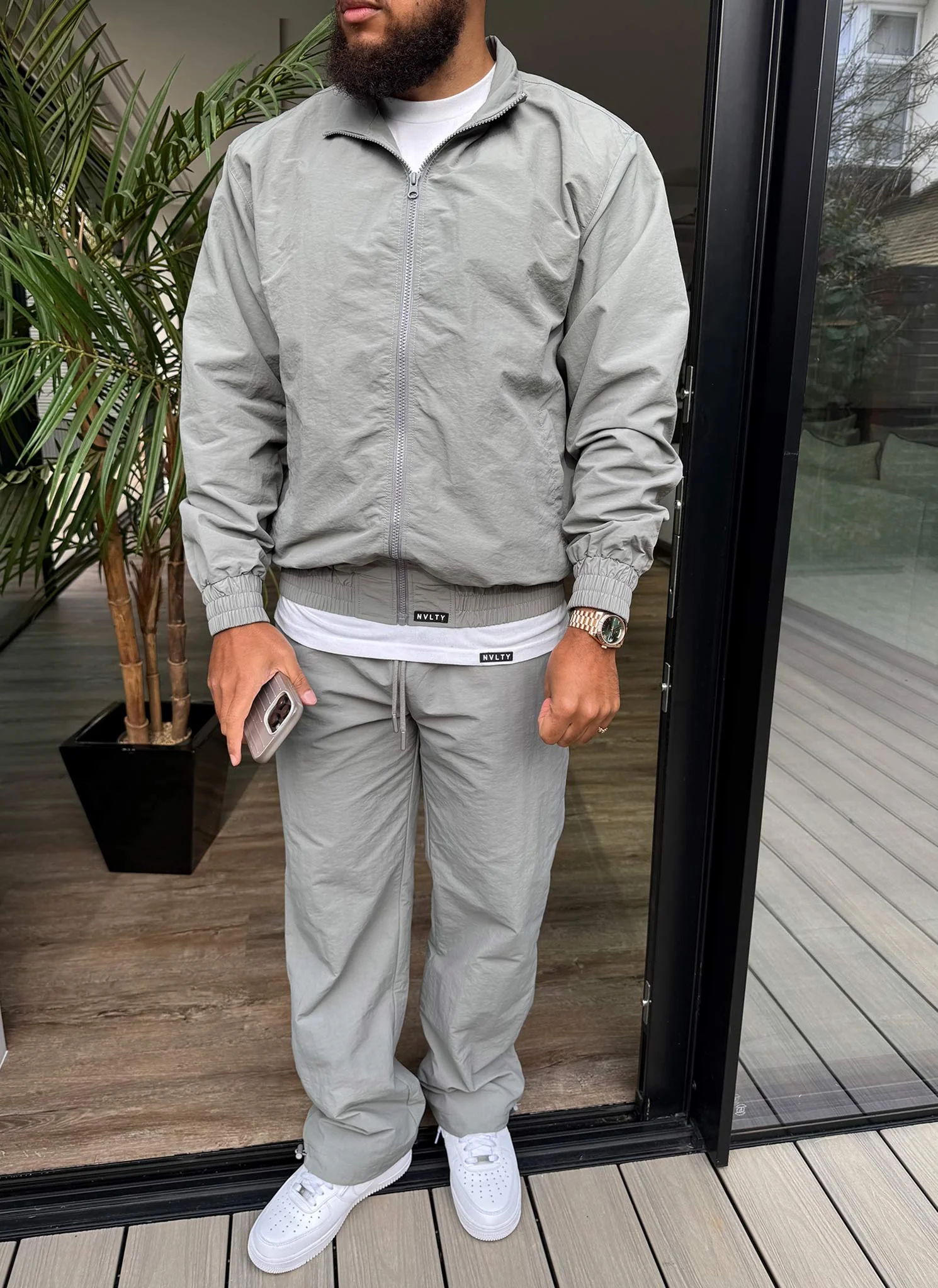 Heavyweight Shell Track Pants - Grey - Image 10
