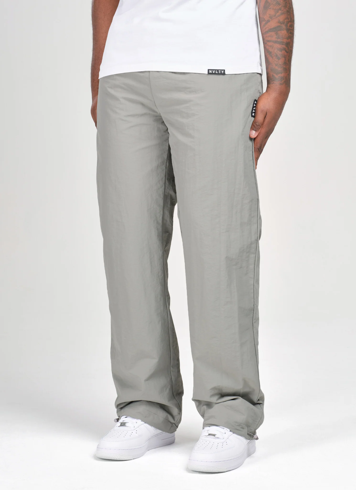 Heavyweight Shell Track Pants - Grey - Image 3