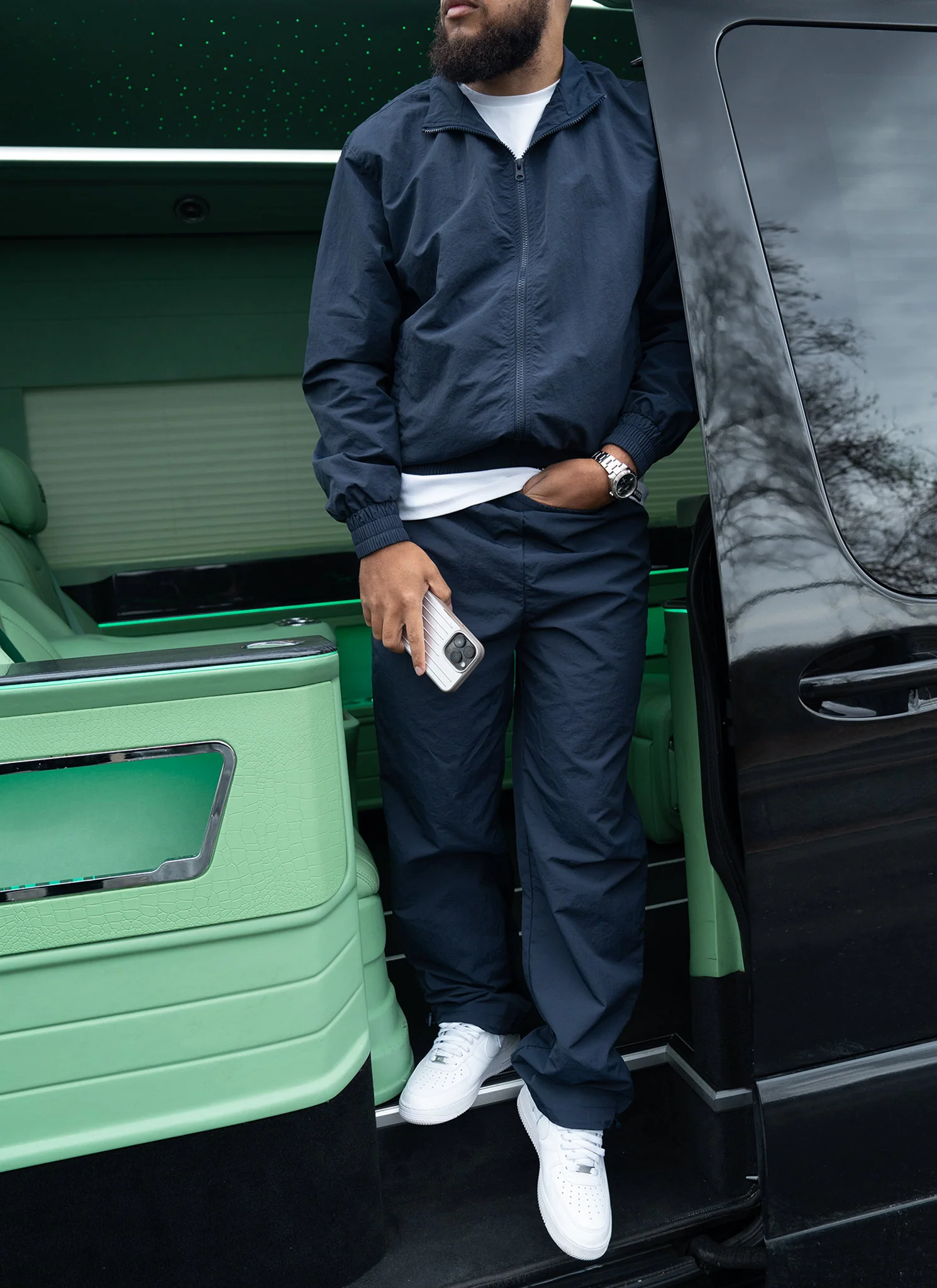 Heavyweight Shell Track Pants - Navy - Image 4
