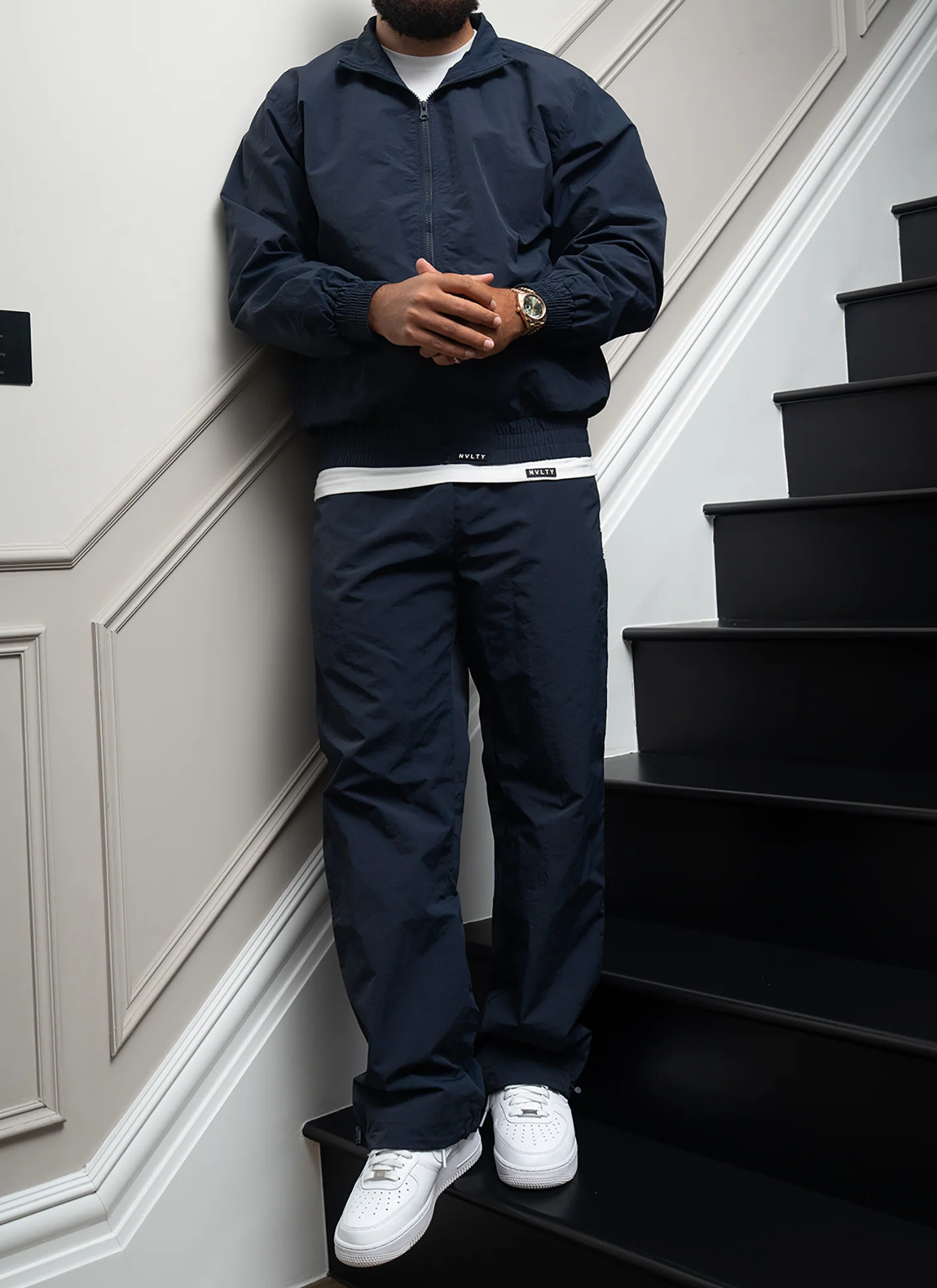 Heavyweight Shell Track Pants - Navy - Image 5