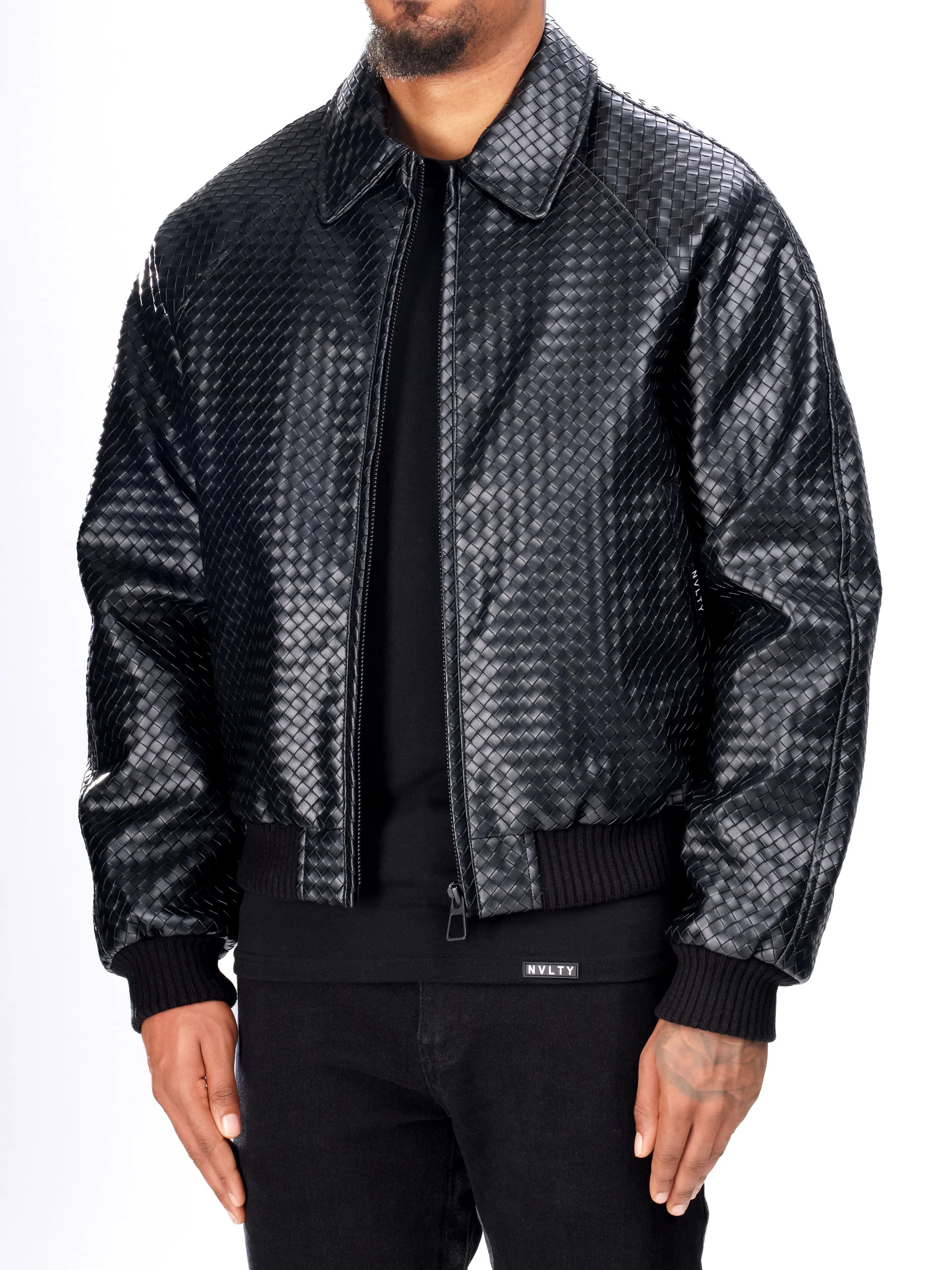 Interlock Aviator Jacket - Black - Image 3