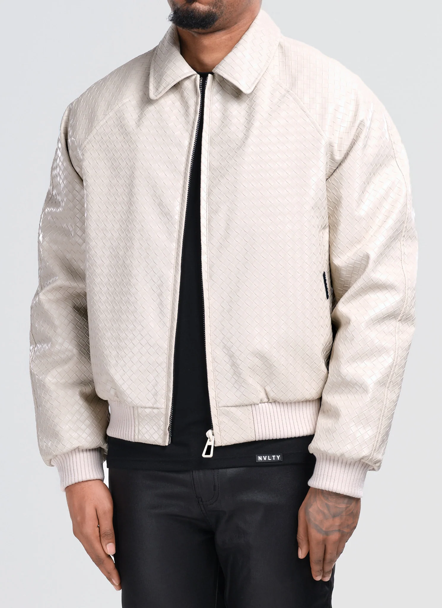 Interlock Aviator Jacket - Ivory - Image 3