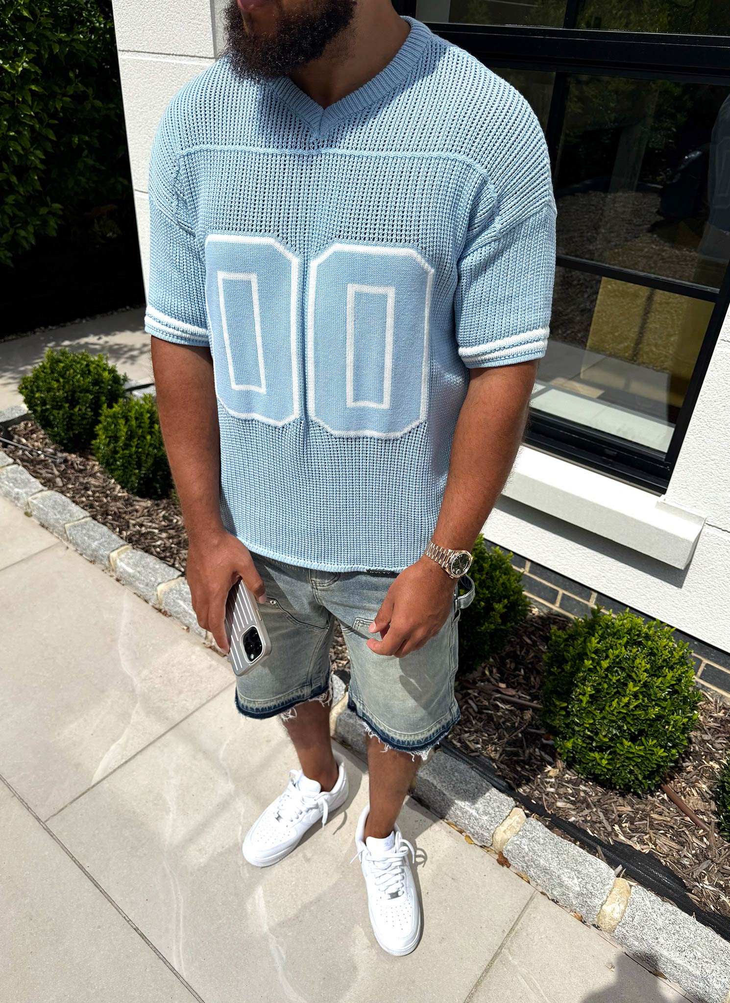 Knitted Members Jersey - Baby Blue - Image 17
