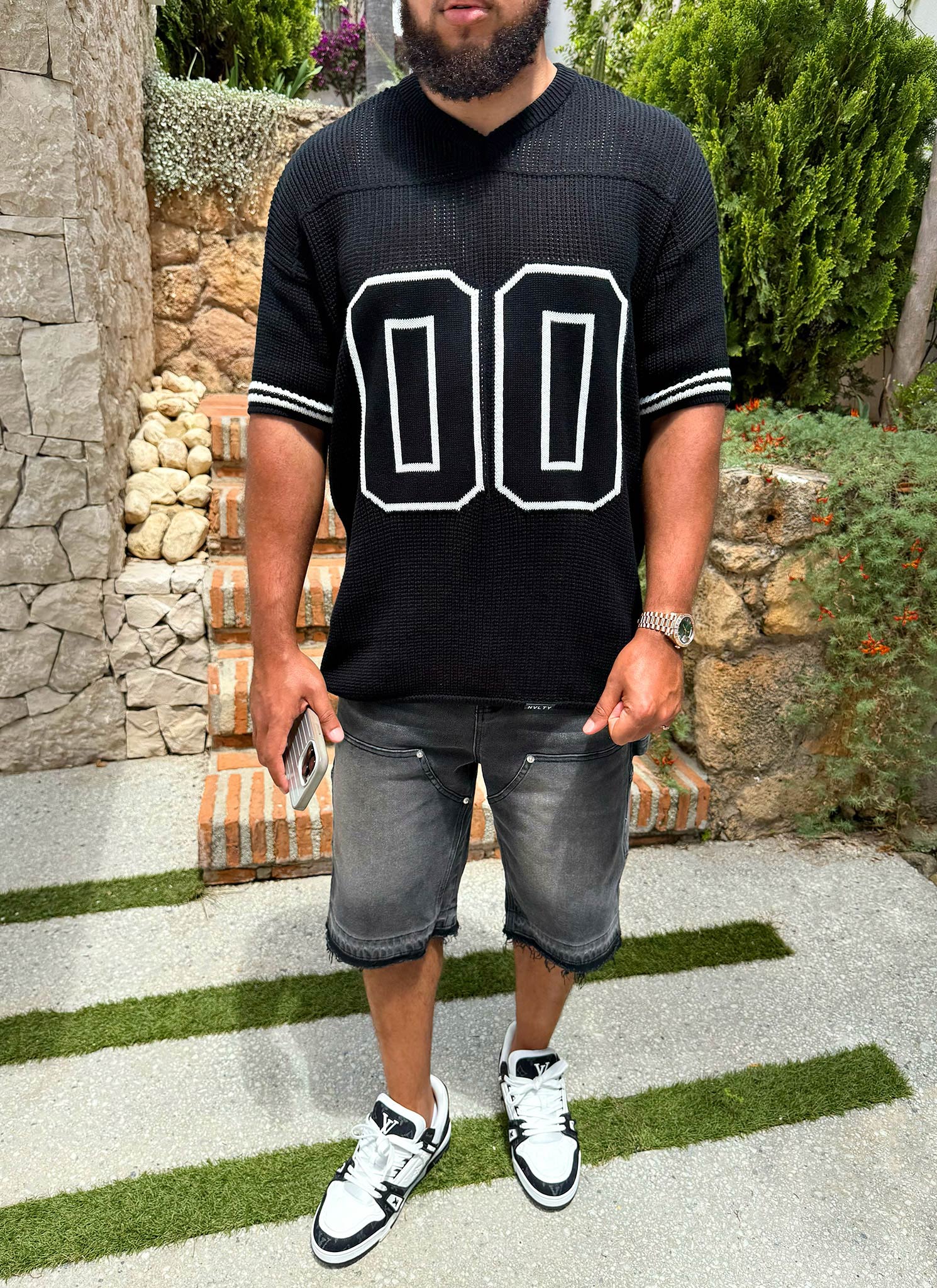 Knitted Members Jersey - Black - Image 13