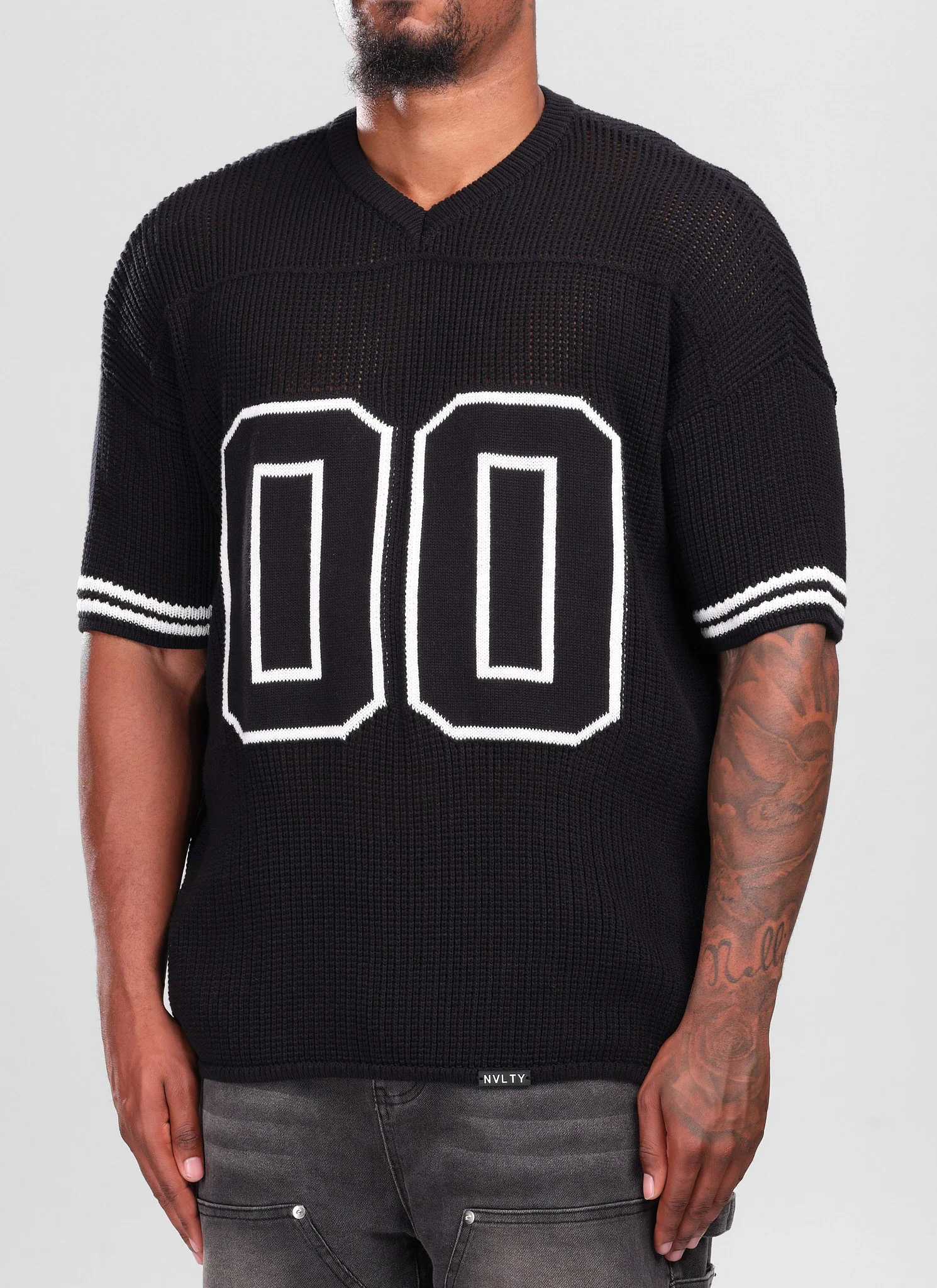 Knitted Members Jersey - Black - Image 4
