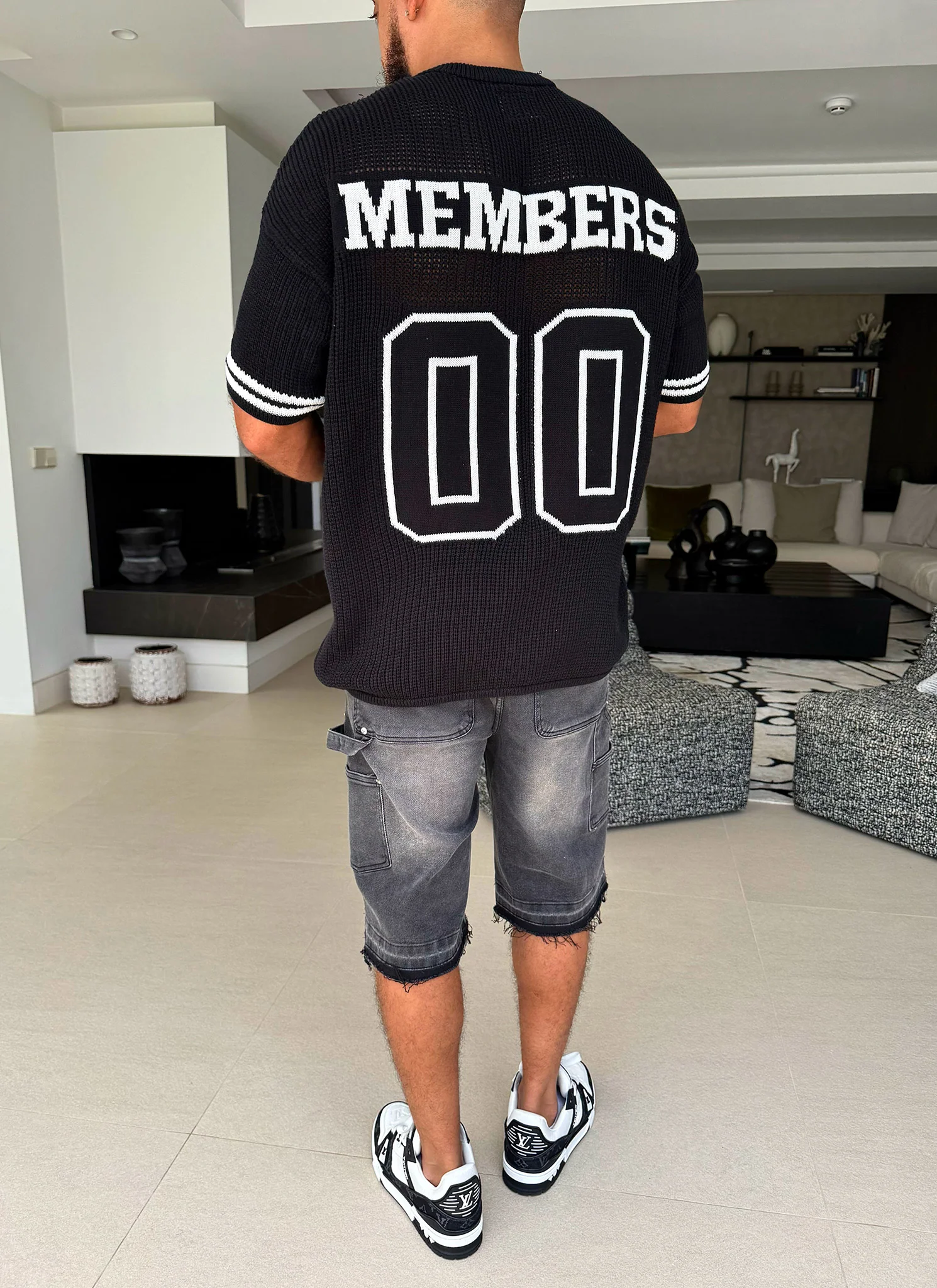 Knitted Members Jersey - Black - Image 9