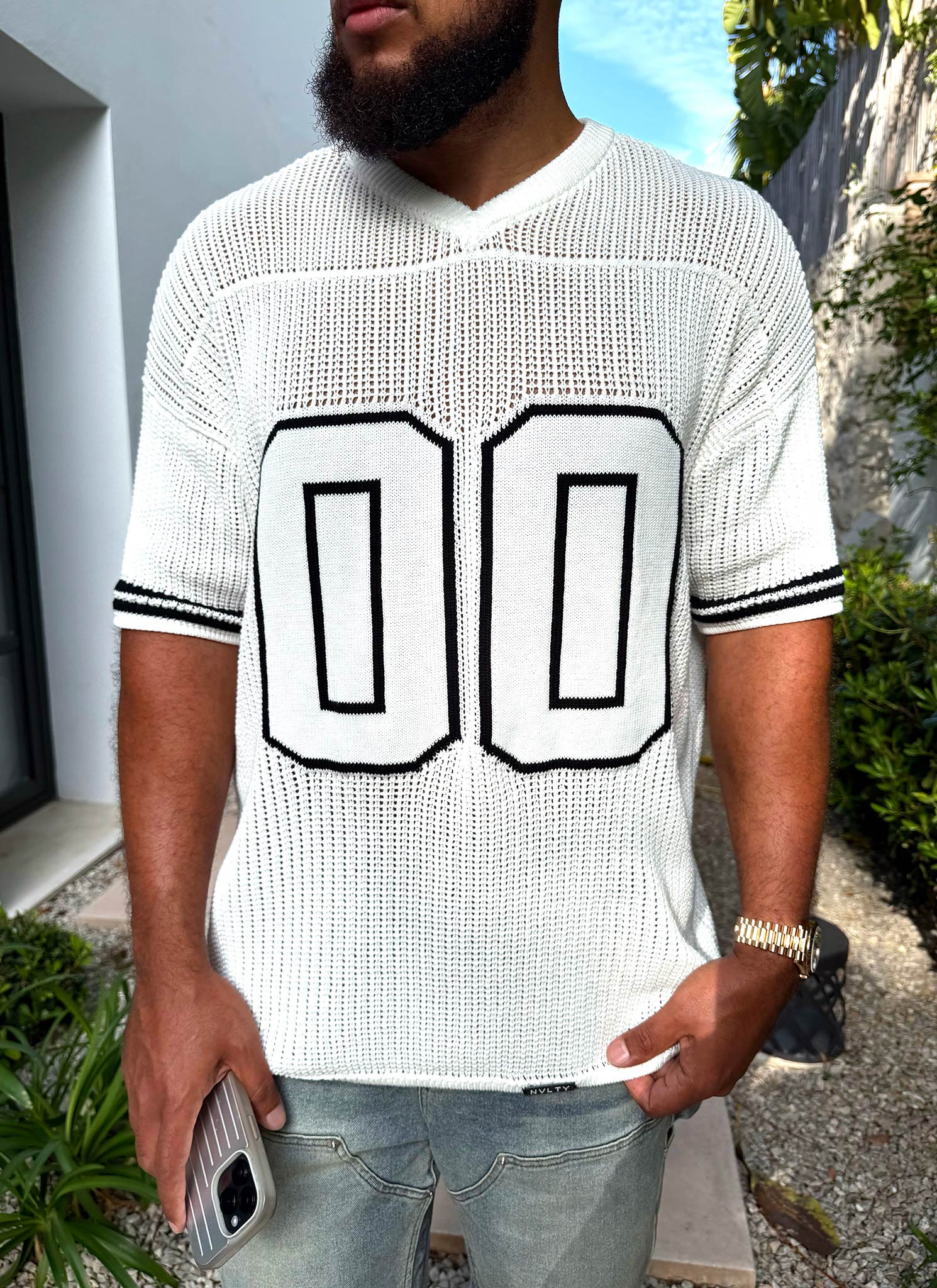 Knitted Members Jersey - Ivory - Image 7