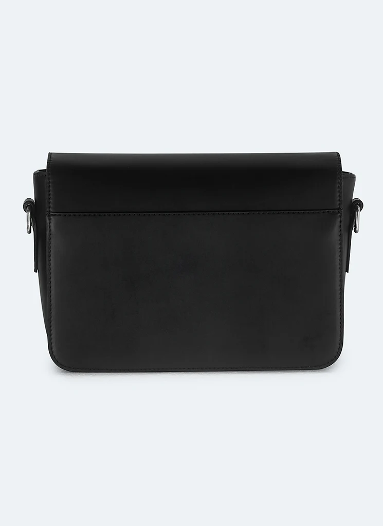 Leather Crossbody Bag - Black - Image 2