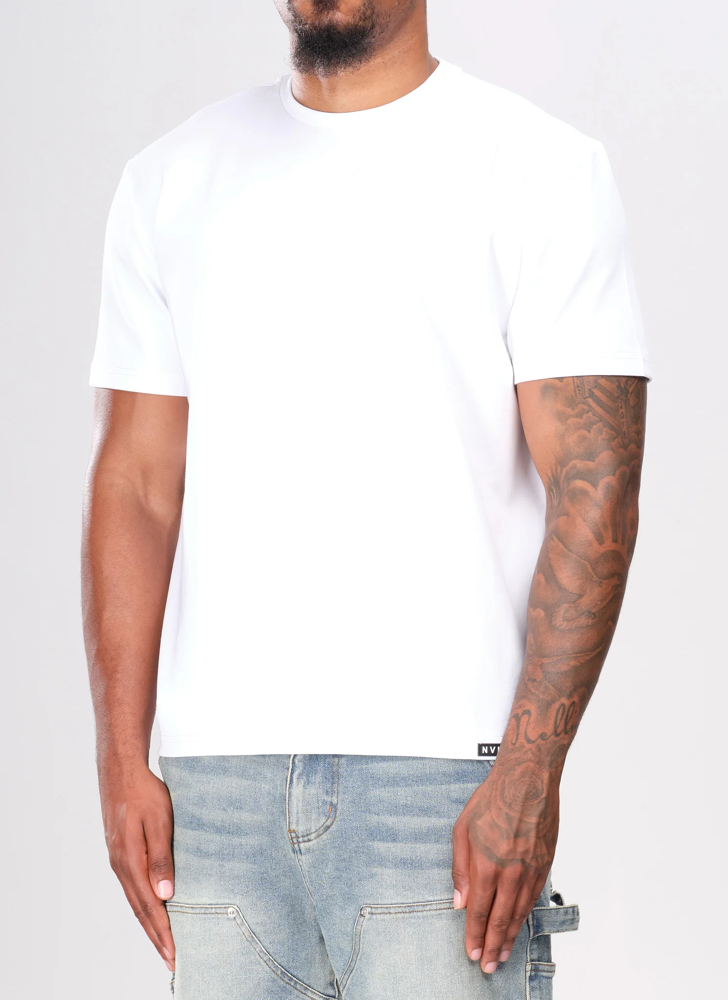 Luxe Cotton T-Shirt - White - Image 2