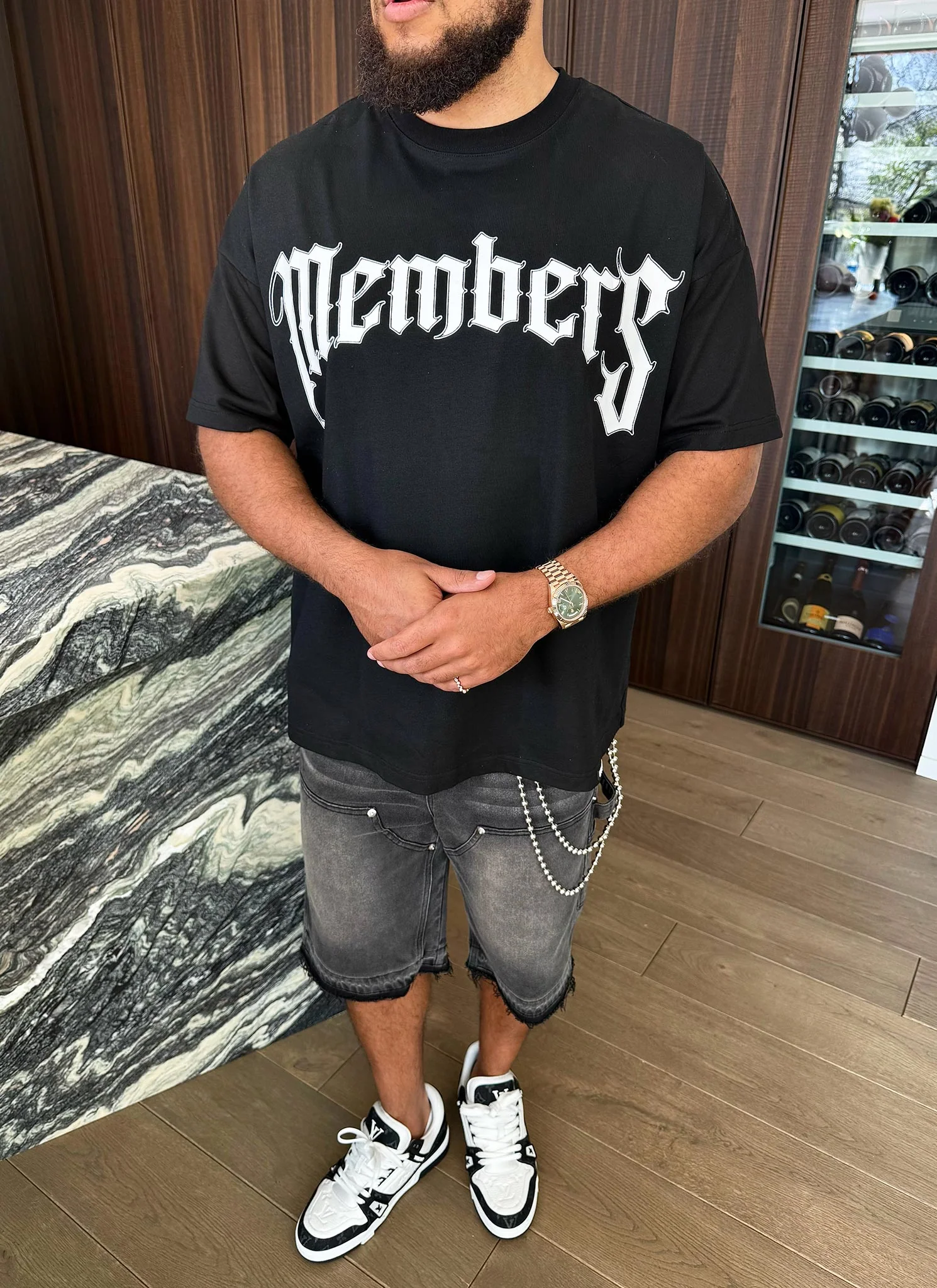 Members Arc T-Shirt - Black - Image 3