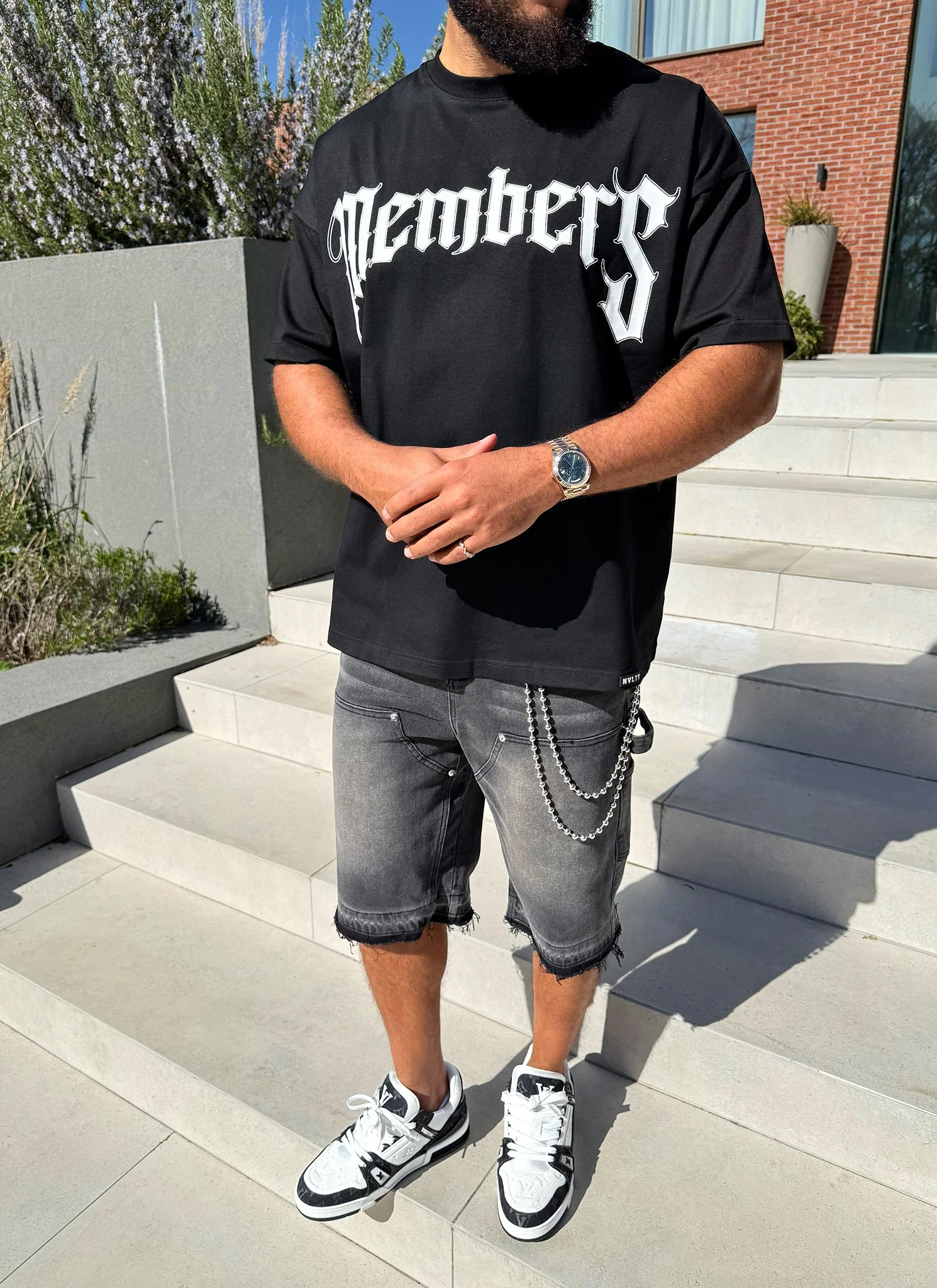 Members Arc T-Shirt - Black - Image 5