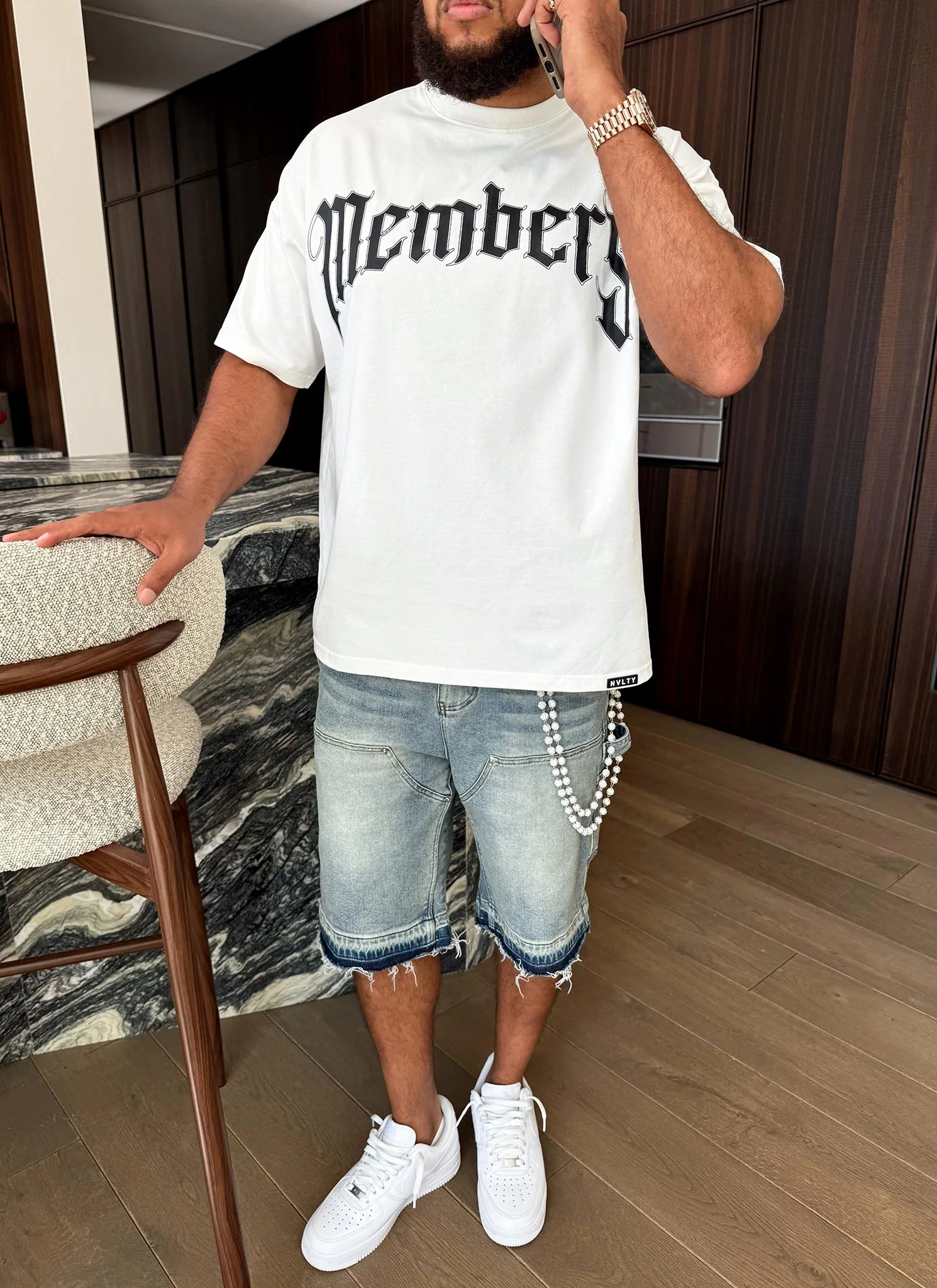 Members Arc T-Shirt - White - Image 3