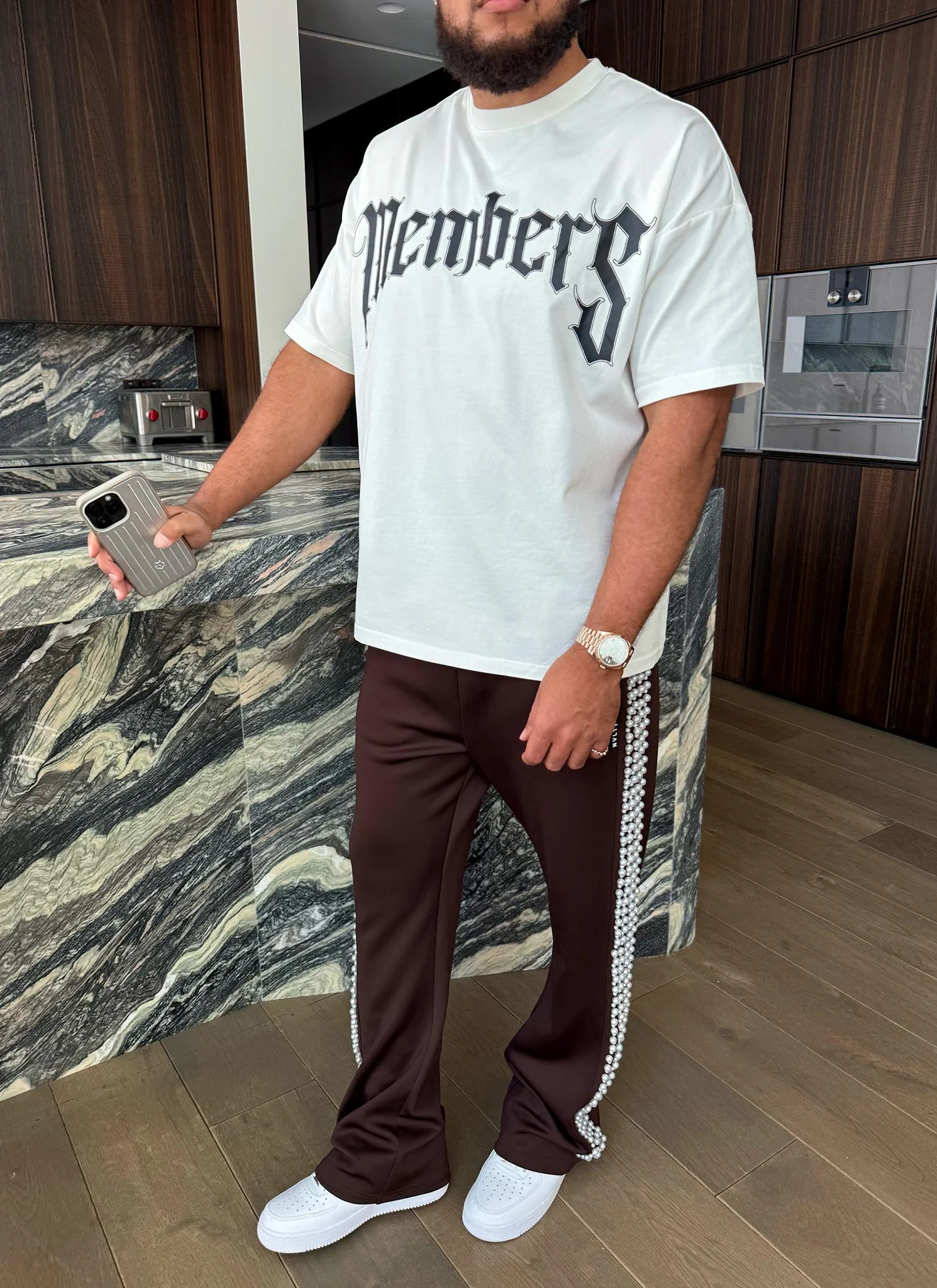 Members Arc T-Shirt - White - Image 5