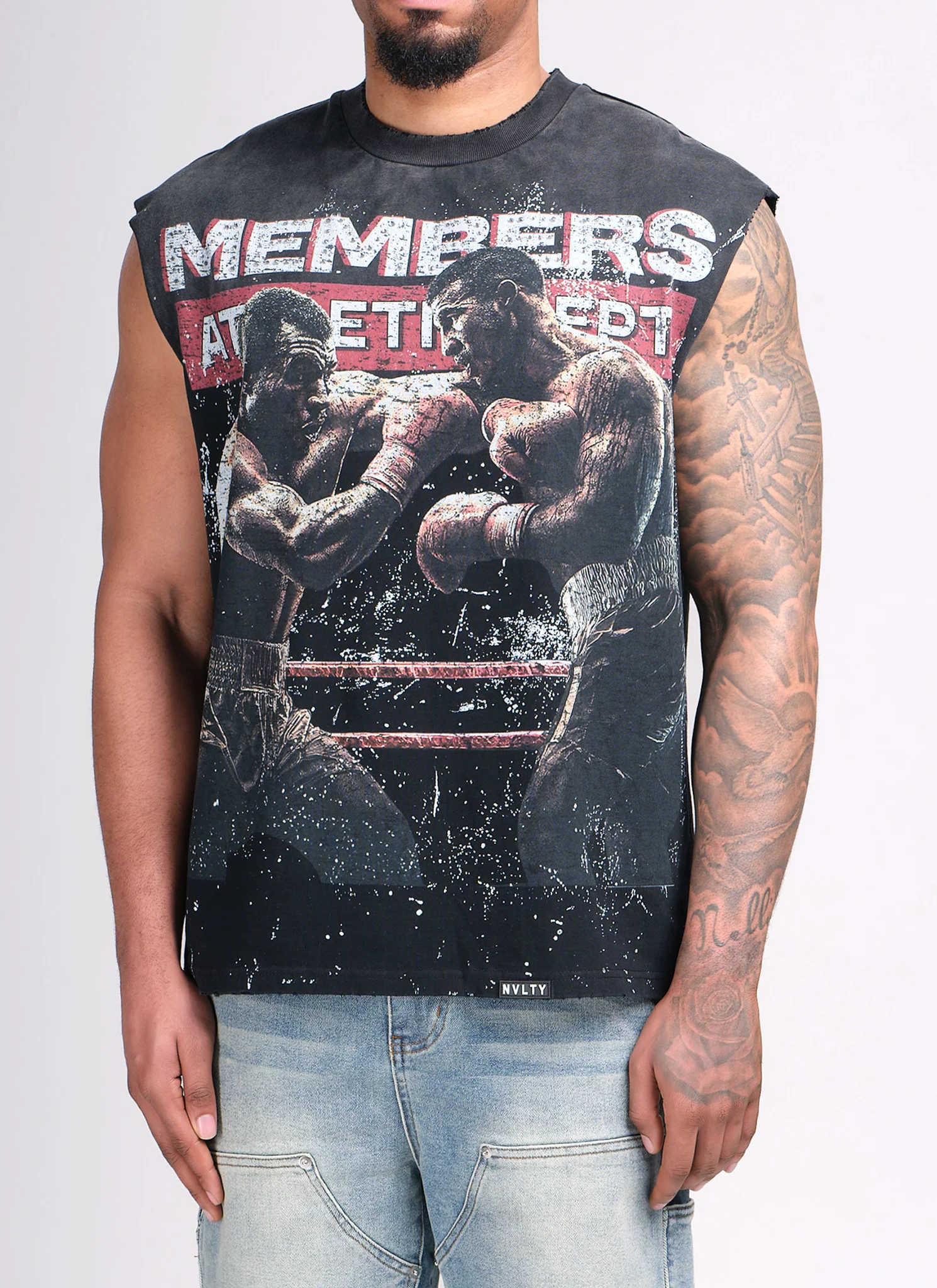 Members Athletic Dept Sleeveless T-Shirt - Black - Image 5