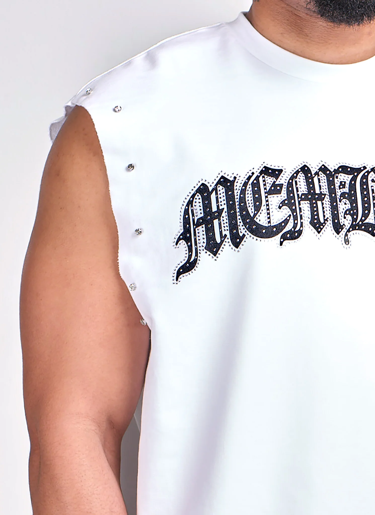 Members Built VVS Sleeveless T-Shirt - White - Image 4