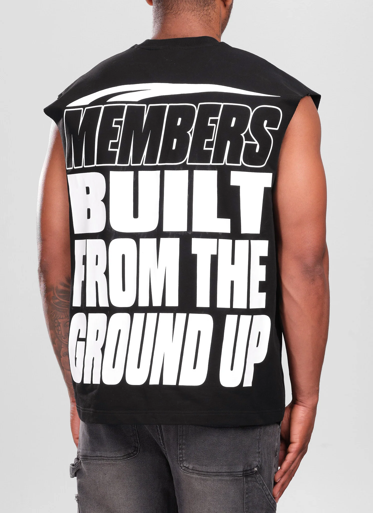 Members Eagle Sleeveless T-Shirt - Black - Image 2