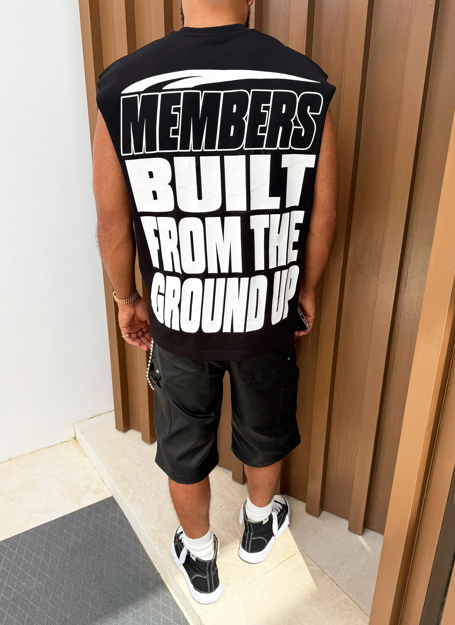 Members Eagle Sleeveless T-Shirt - Black - Image 5