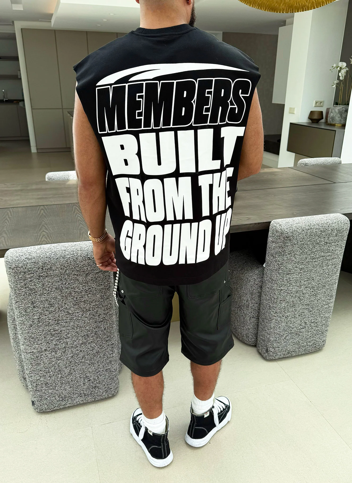 Members Eagle Sleeveless T-Shirt - Black - Image 7