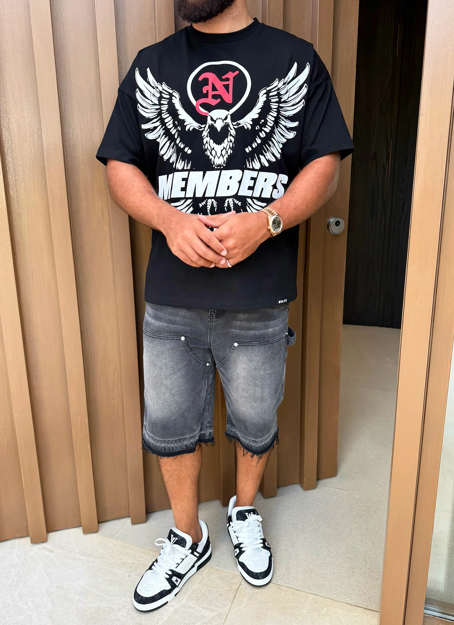 Members Eagle T-Shirt - Black - Image 7
