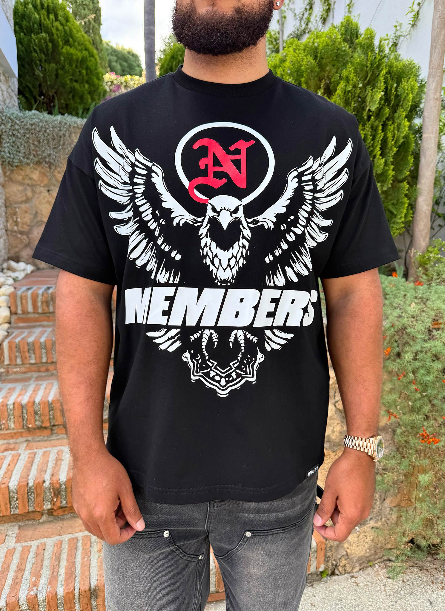 Members Eagle T-Shirt - Black - Image 9