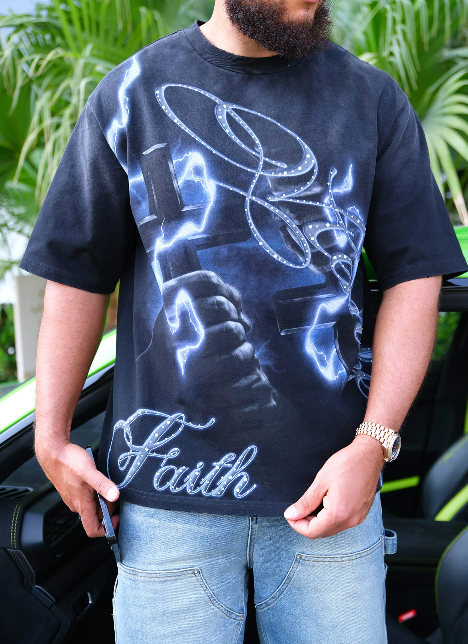 Members Faith T-Shirt - Black - Image 7
