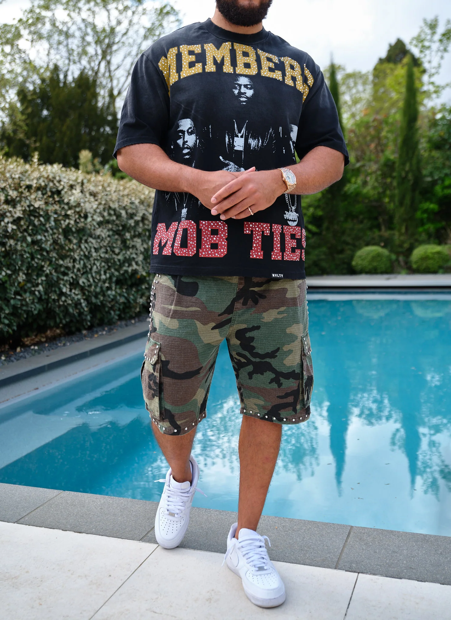 Members Mob Ties T-Shirt - Black - Image 4