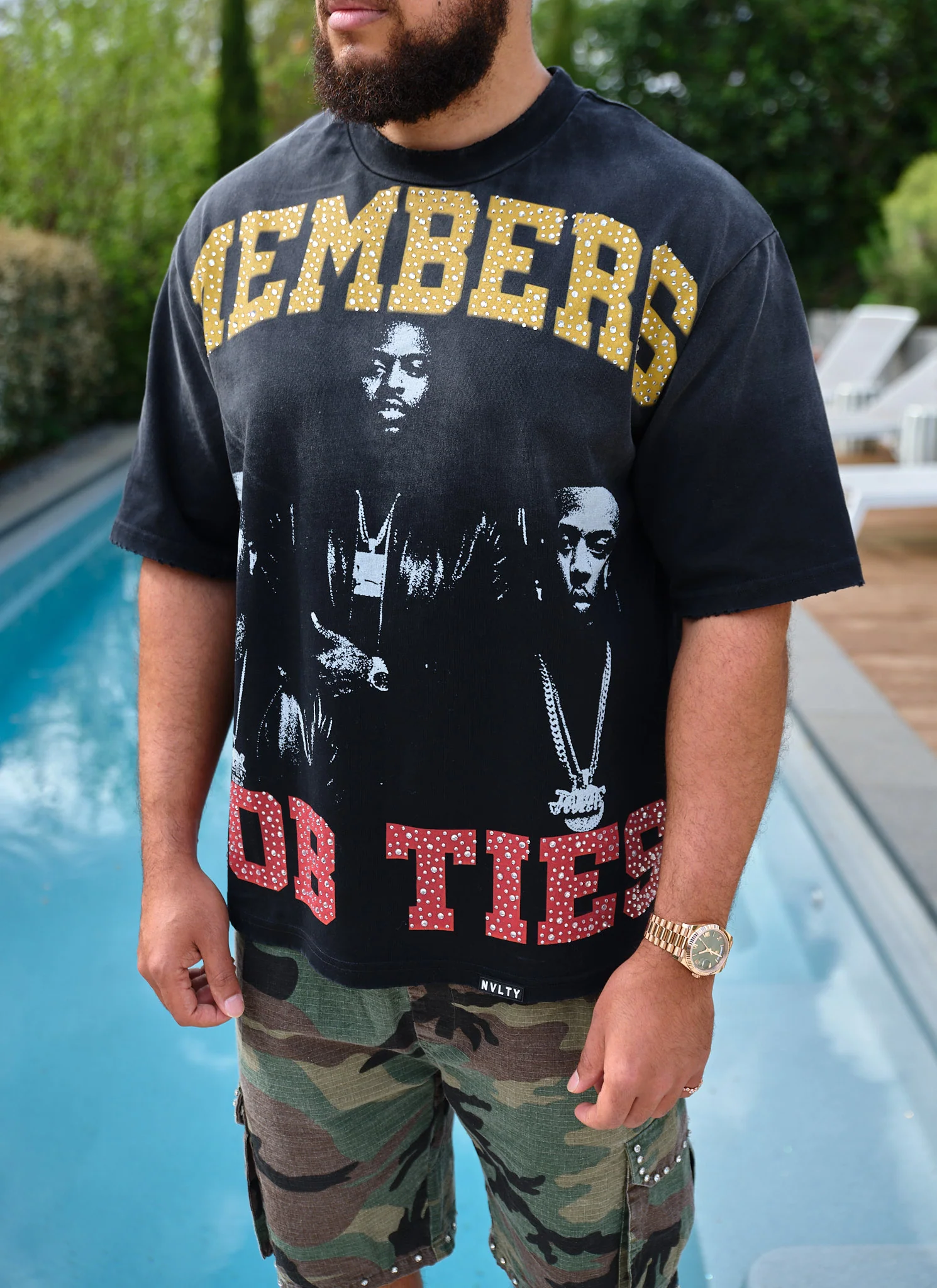 Members Mob Ties T-Shirt - Black - Image 9