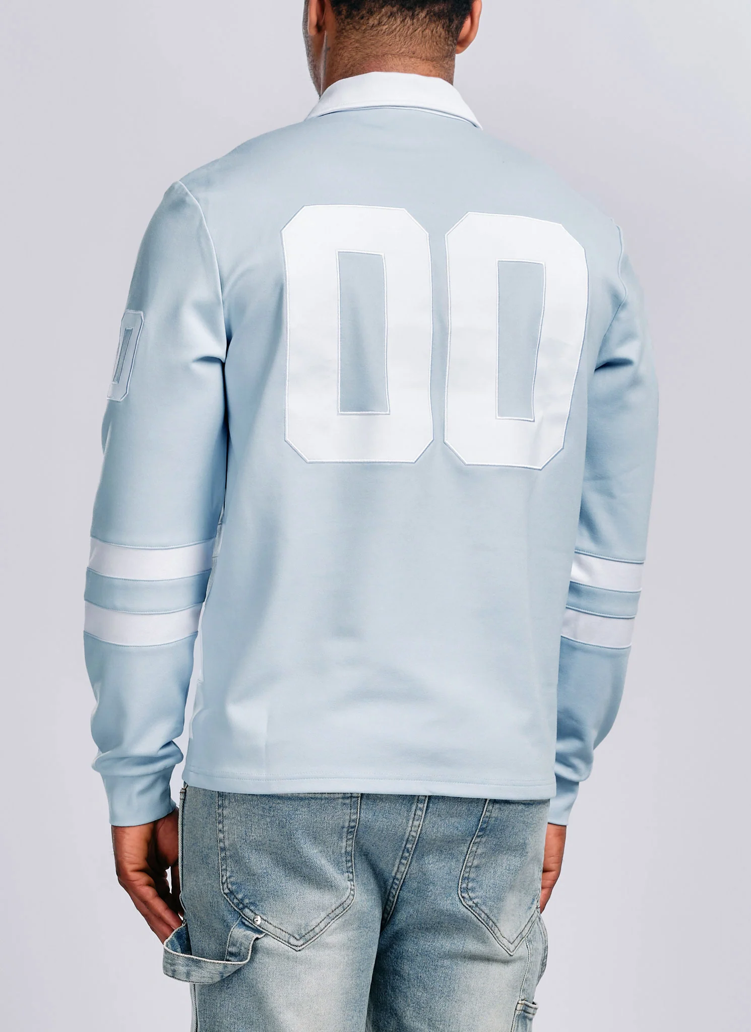 Members Royal Rugby Shirt - Baby Blue - Image 5