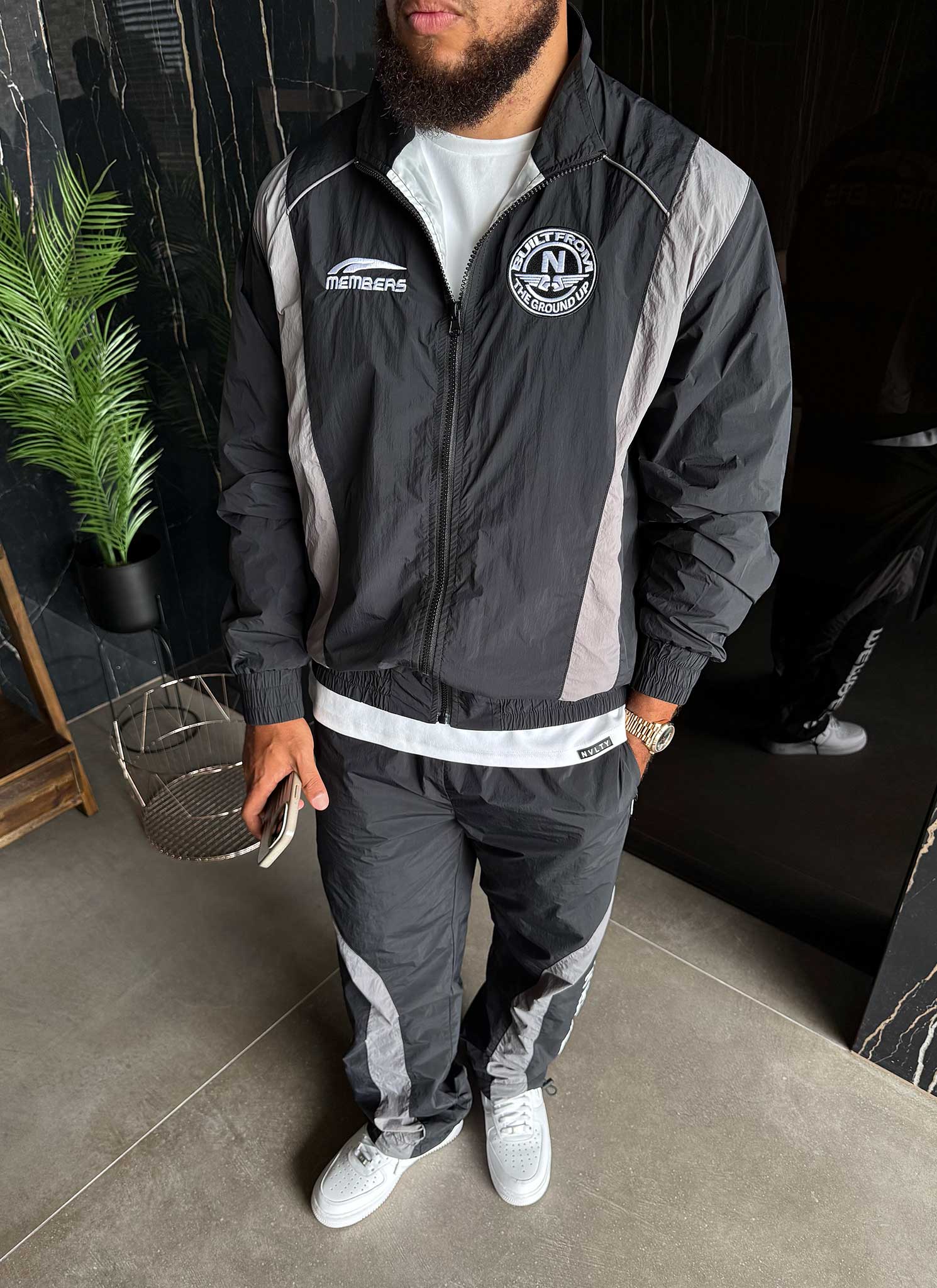 Members Track Jacket - Black - Image 10