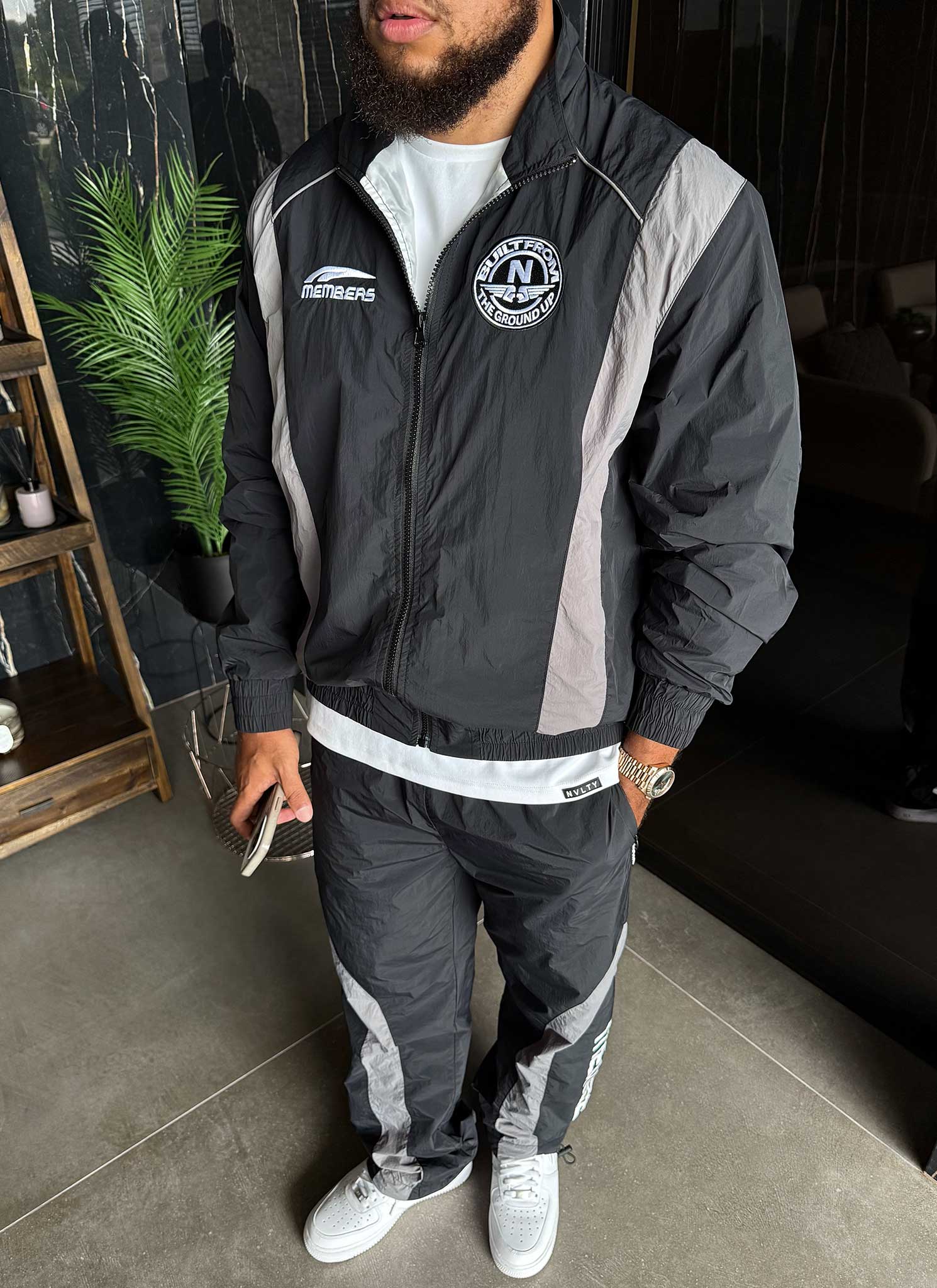 Members Track Jacket - Black - Image 11