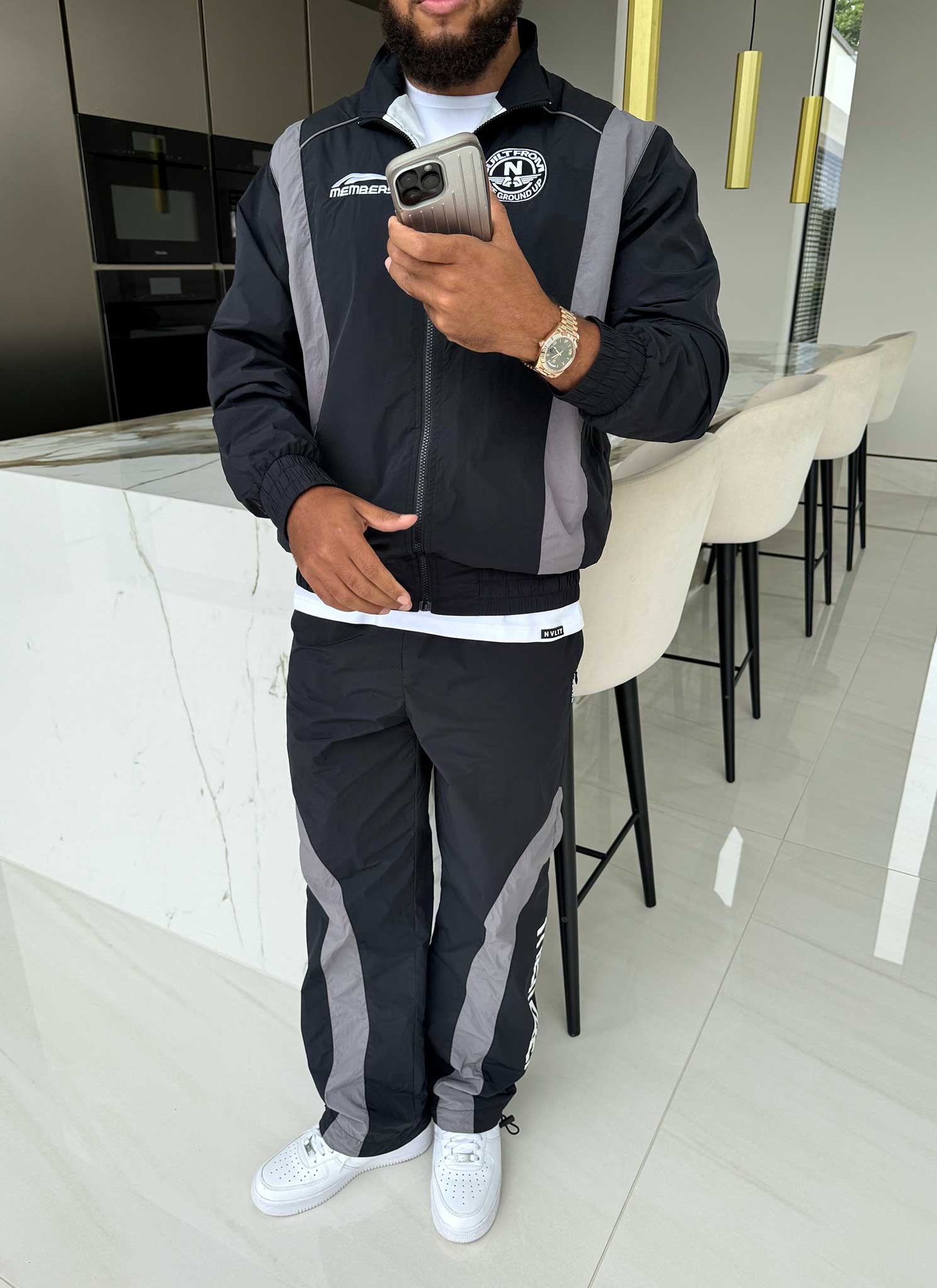Members Track Jacket - Black - Image 8