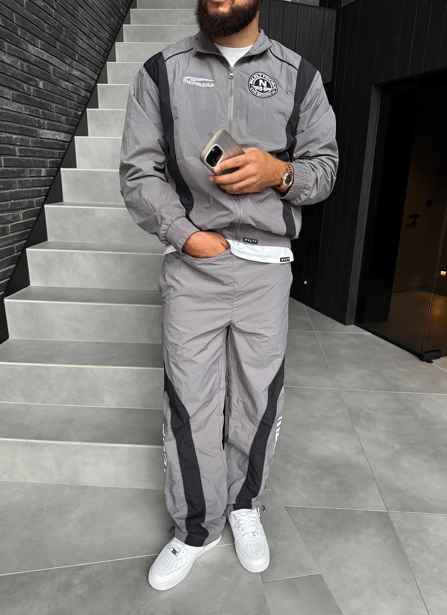 Members Track Jacket - Grey - Image 2